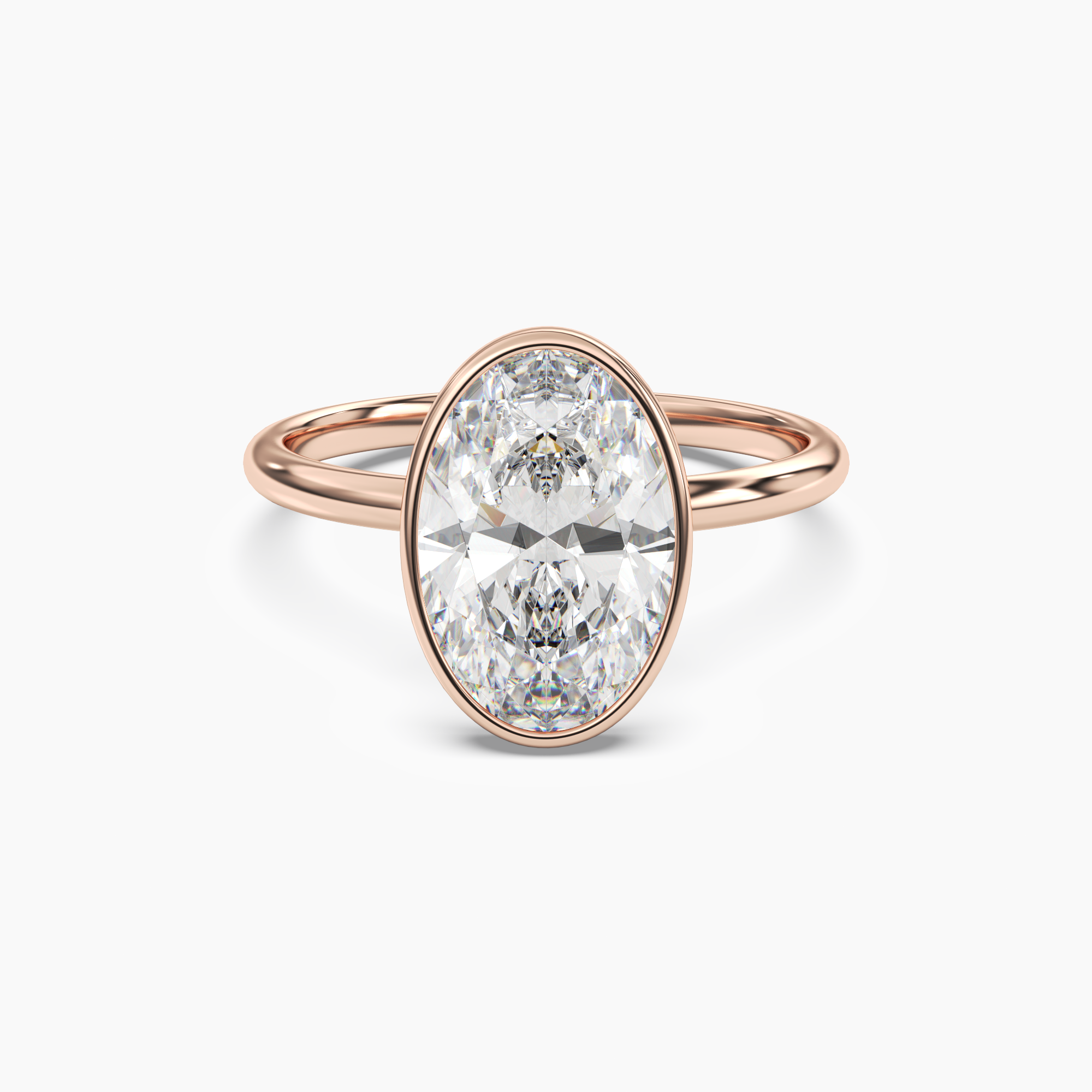 Vivienne 5 Carat Oval Cut Solitaire Lab Grown Diamond Ring in Silver - View 7