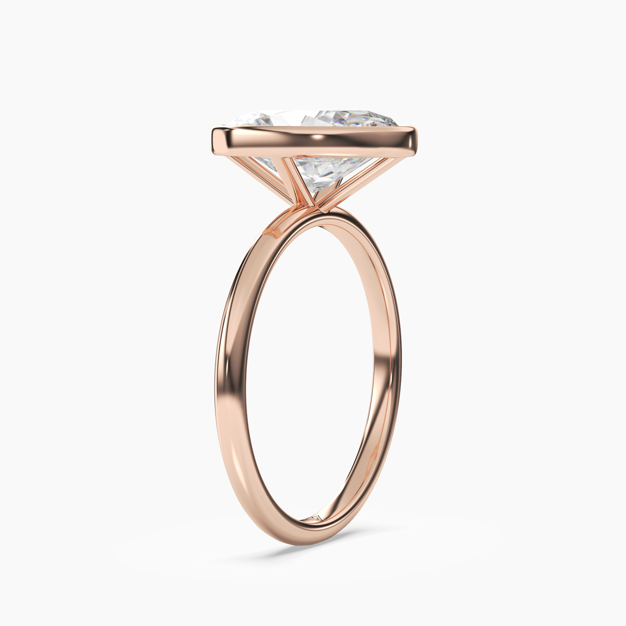 Vivienne 1.5 Carat Oval Cut Solitaire Lab Grown Diamond Ring in 14K Yellow Gold - View 8