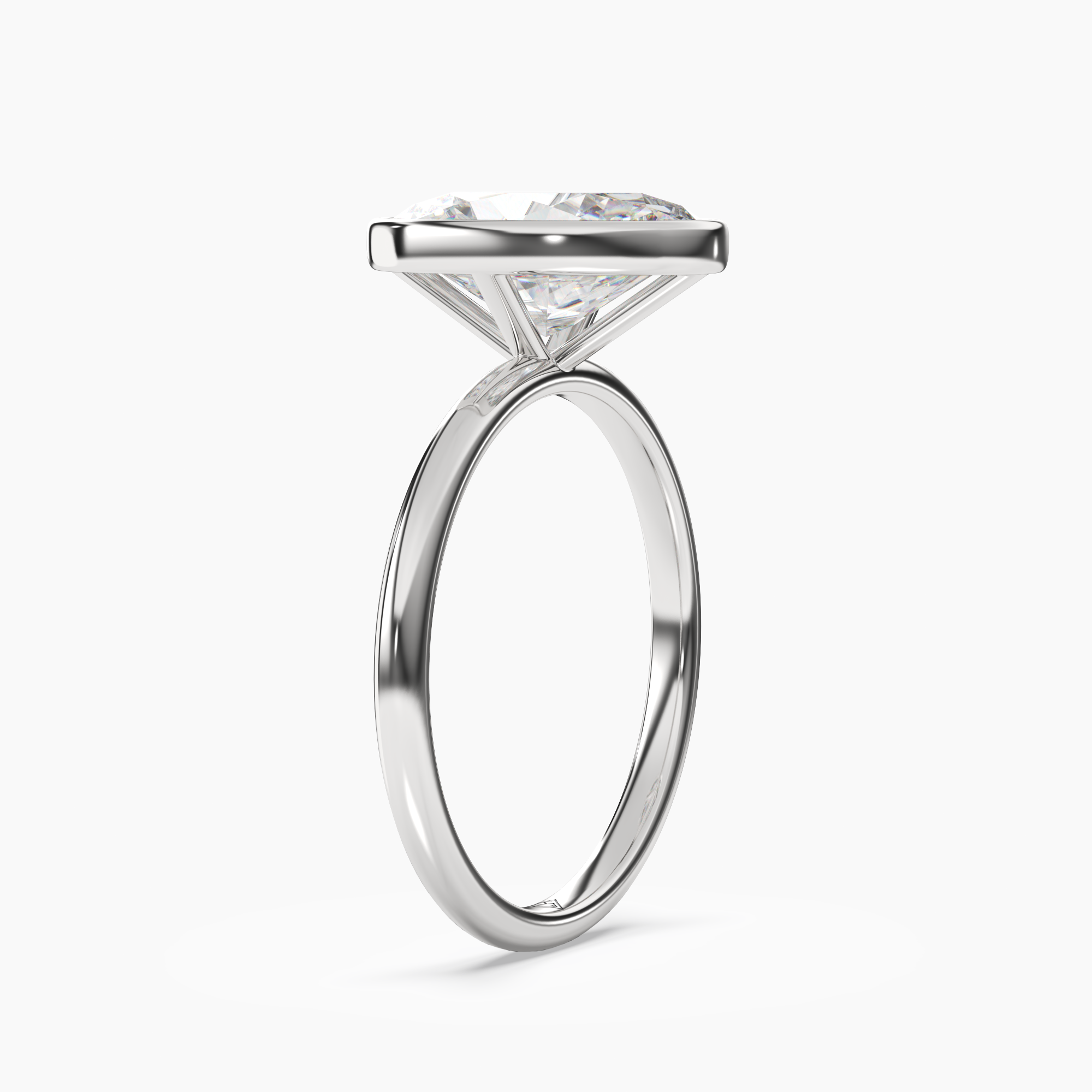 Vivienne 1 Carat Oval Cut Solitaire Lab Grown Diamond Ring in 18K Yellow Gold - View 5
