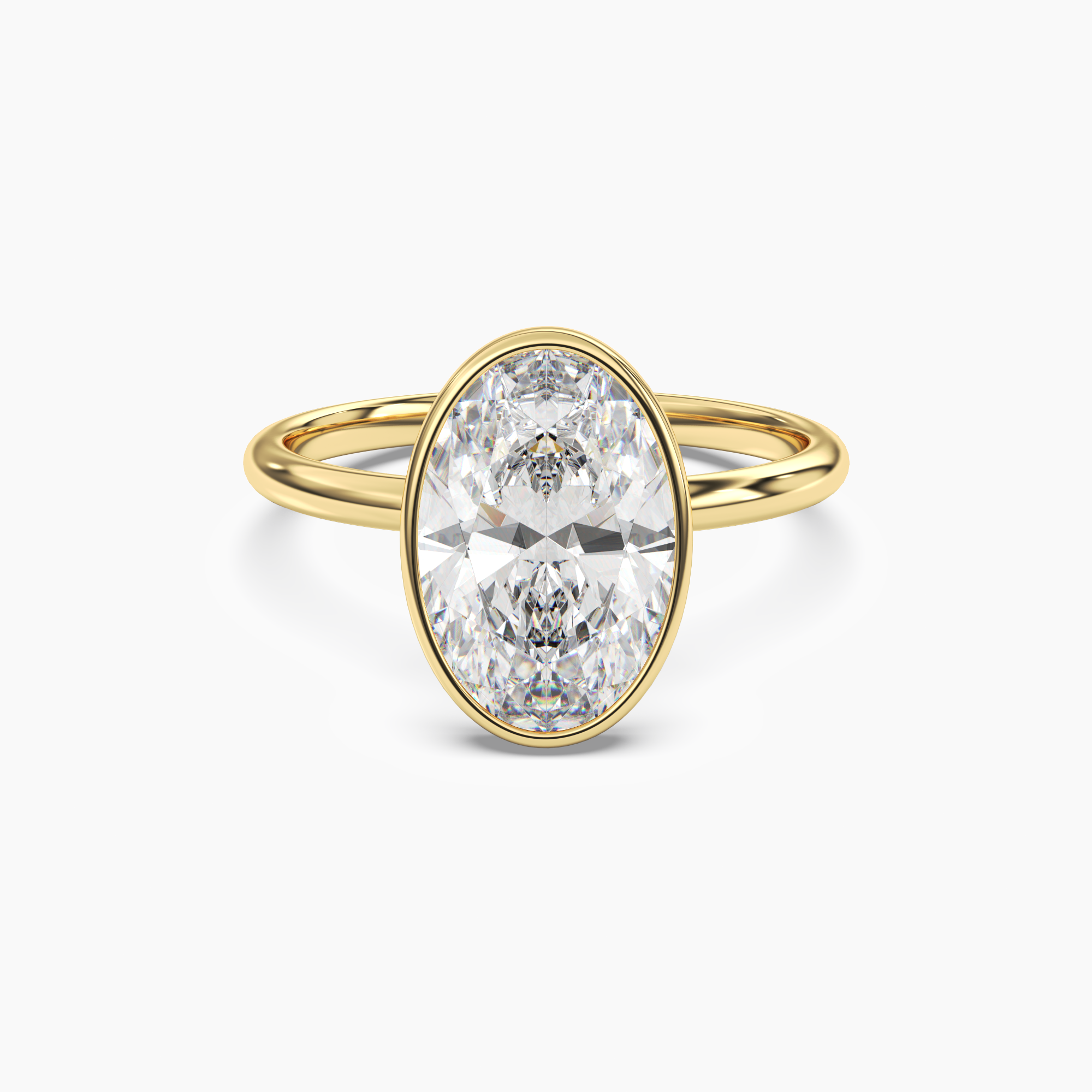 Vivienne 1.5 Carat Oval Cut Solitaire Lab Grown Diamond Ring in Platinum - View 4