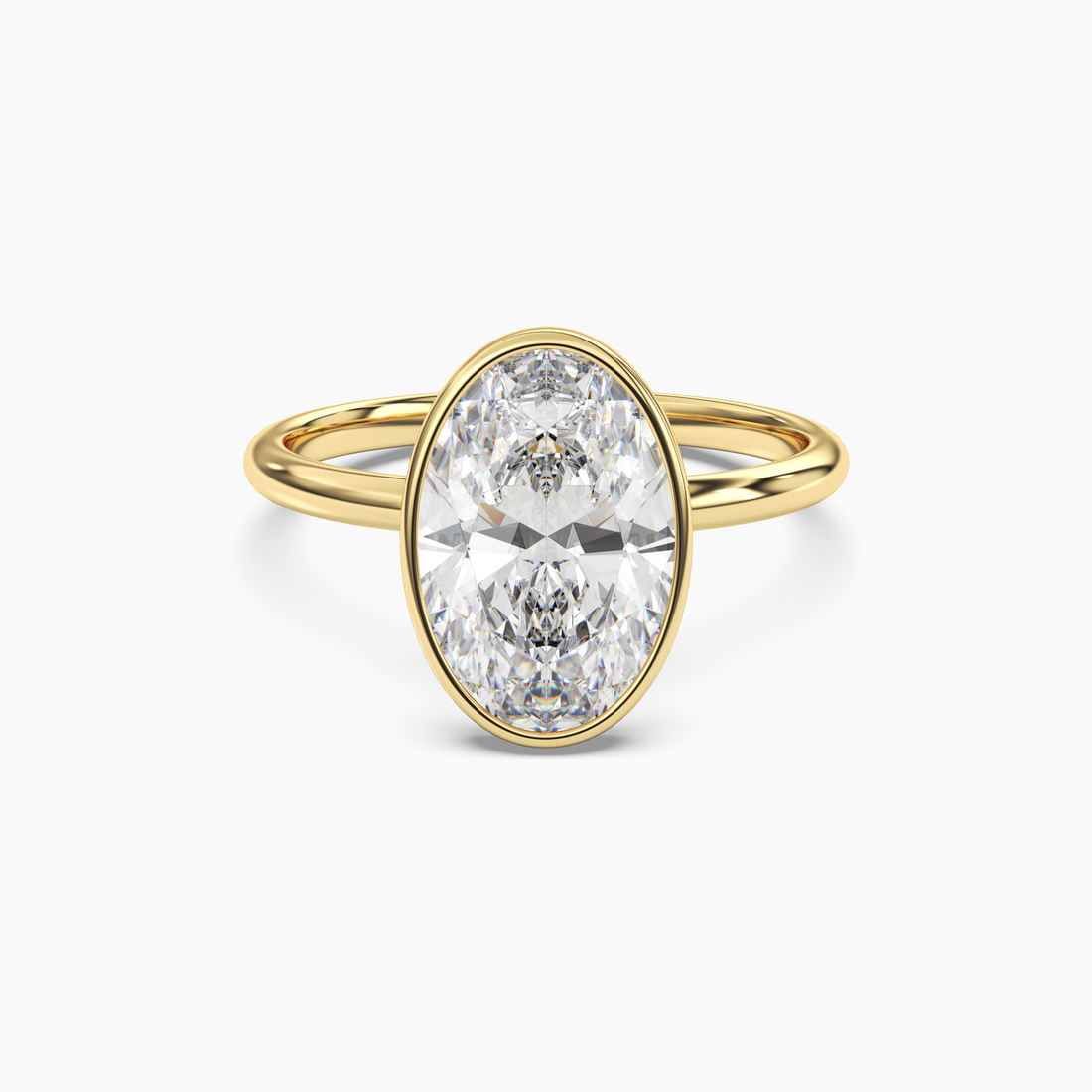 Vivienne 4.5 Carat Oval Cut Solitaire Lab Grown Diamond Ring in Silver - View 4