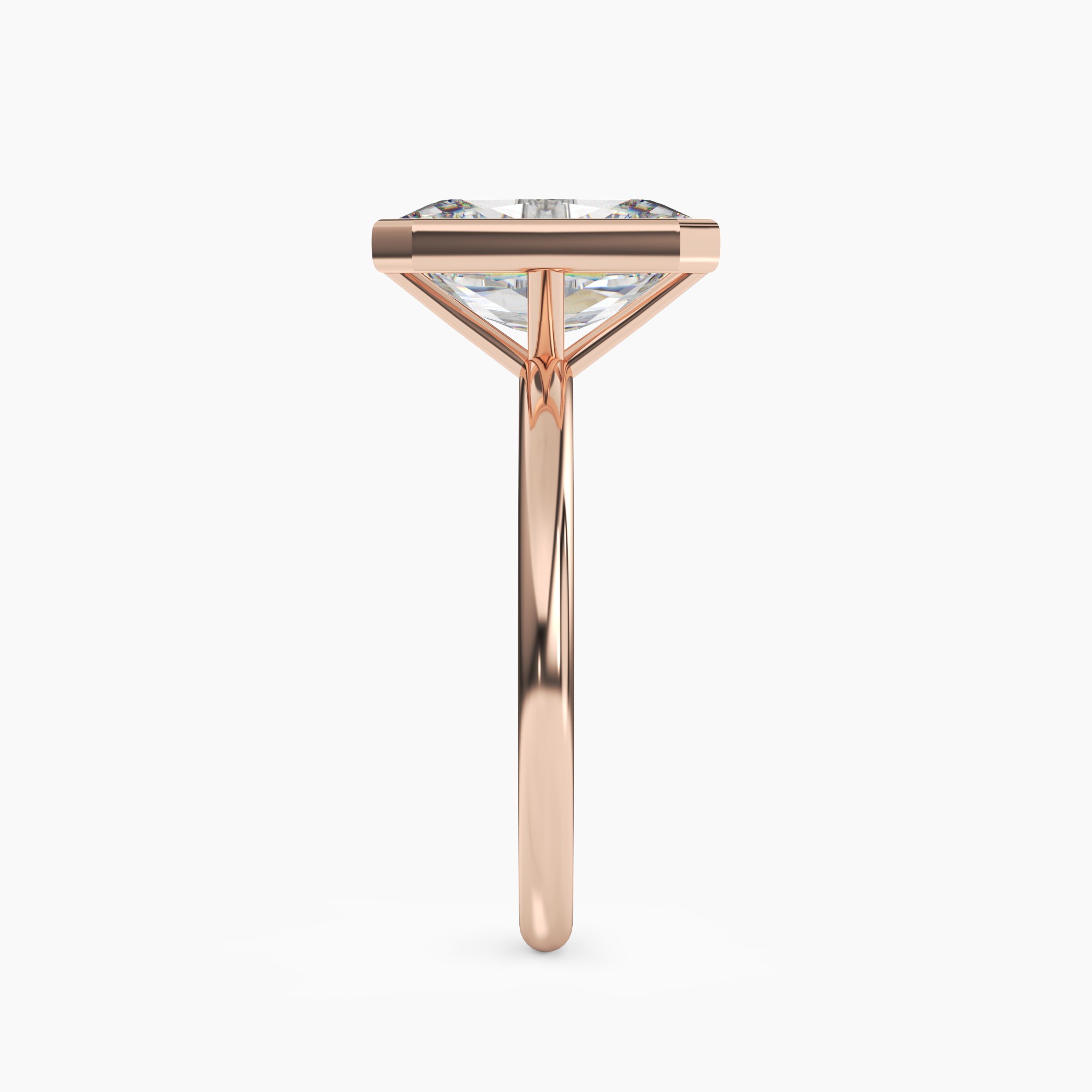 Vivienne 5 Carat Radiant Cut Solitaire Lab Grown Diamond Ring in 10K Yellow Gold - View 9