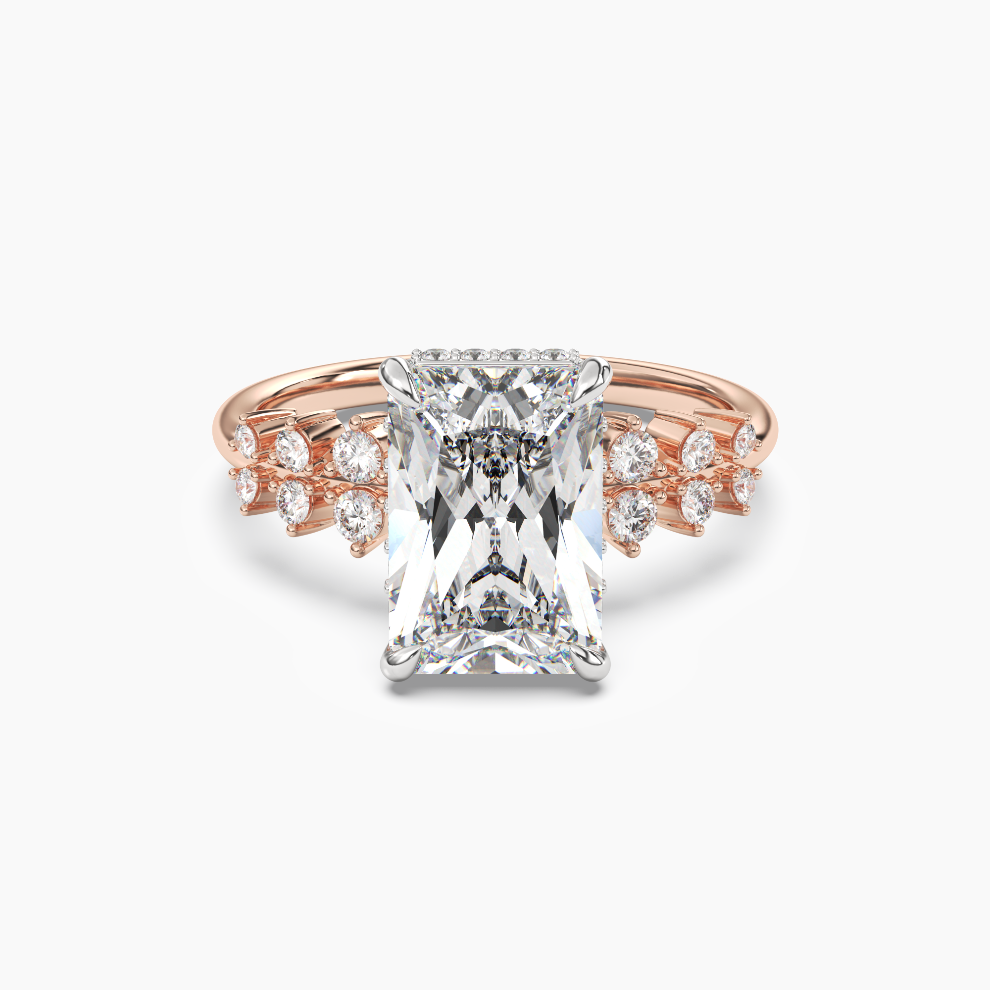 Sylvia 1 Carat Radiant Cut Solitaire Lab Grown Diamond Ring in Platinum - View 7