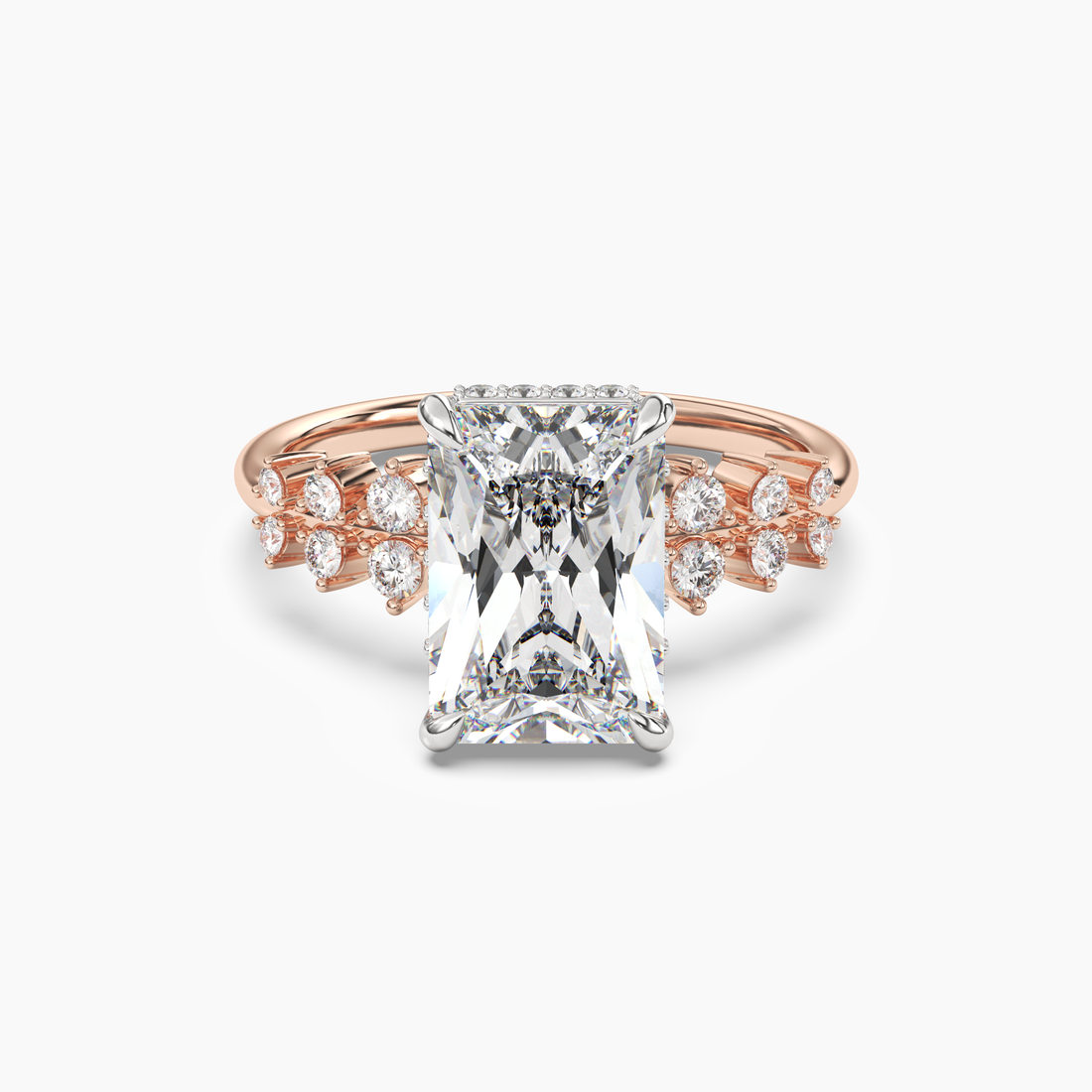 Sylvia 2 Carat Radiant Cut Solitaire Lab Grown Diamond Ring in Silver - View 7