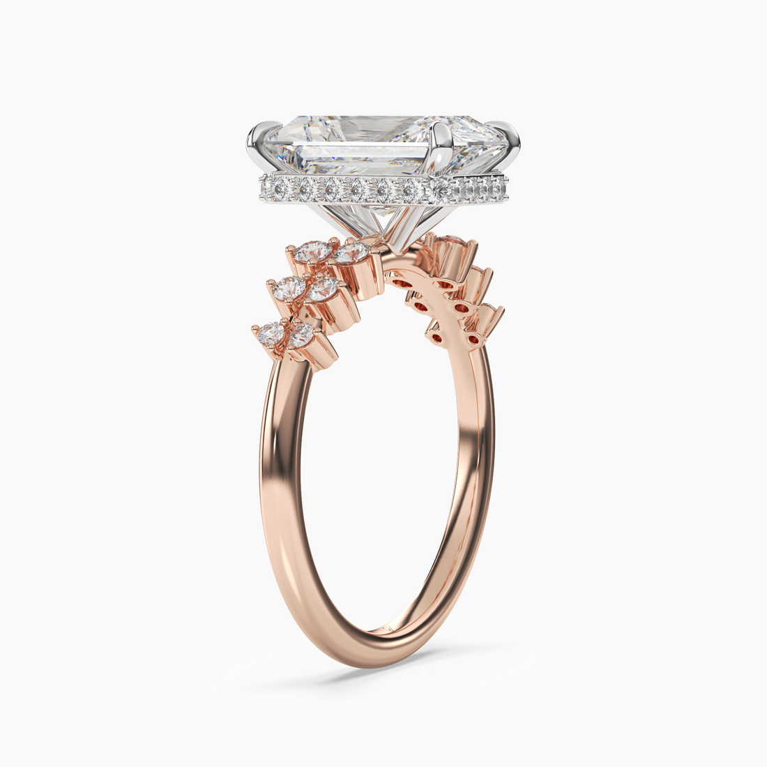Sylvia 1.5 Carat Radiant Cut Solitaire Lab Grown Diamond Ring in 10K White Gold - View 8