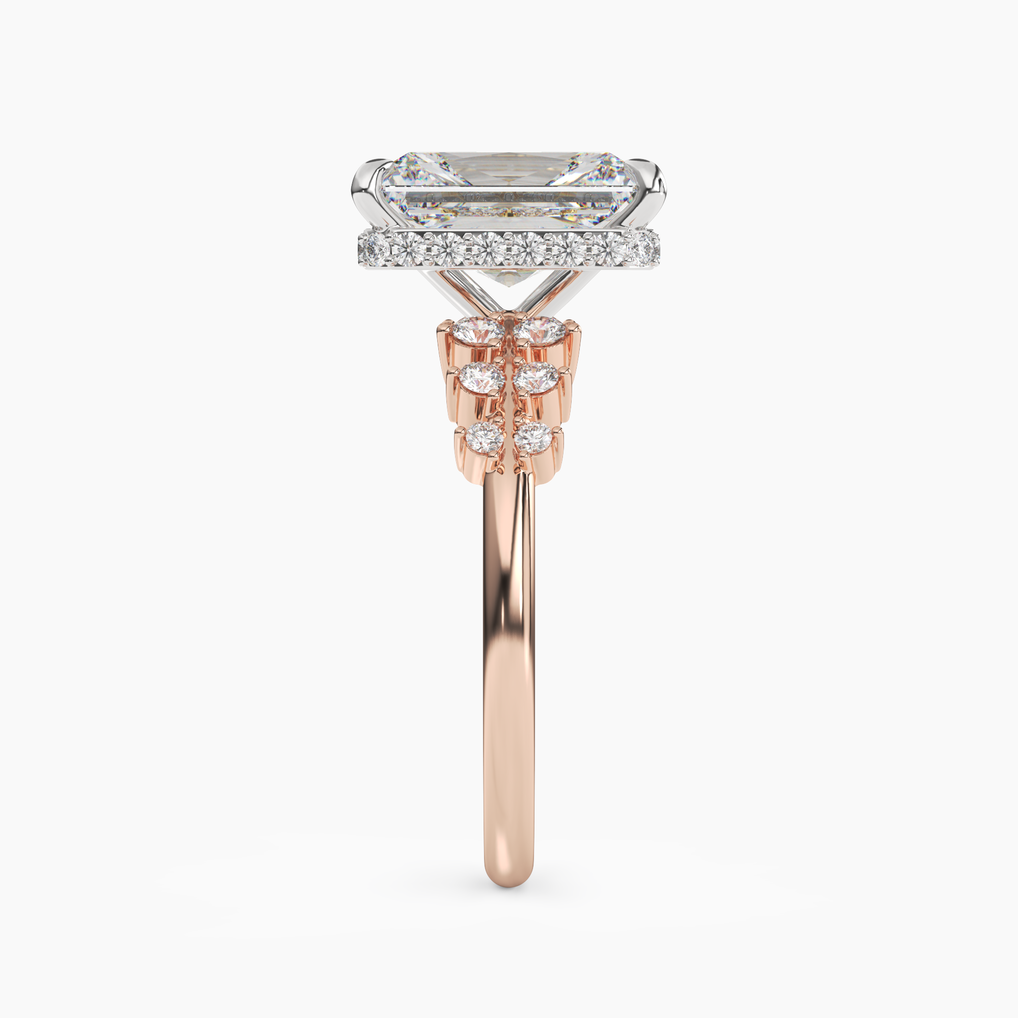 Sylvia 2 Carat Radiant Cut Solitaire Lab Grown Diamond Ring in Silver - View 9