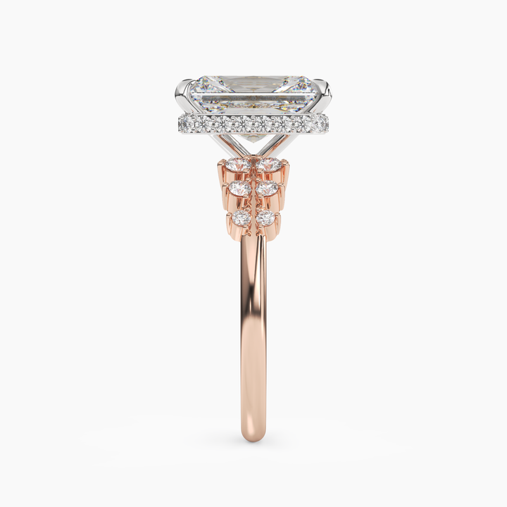Sylvia 5 Carat Radiant Cut Solitaire Lab Grown Diamond Ring in 14K Yellow Gold - View 9