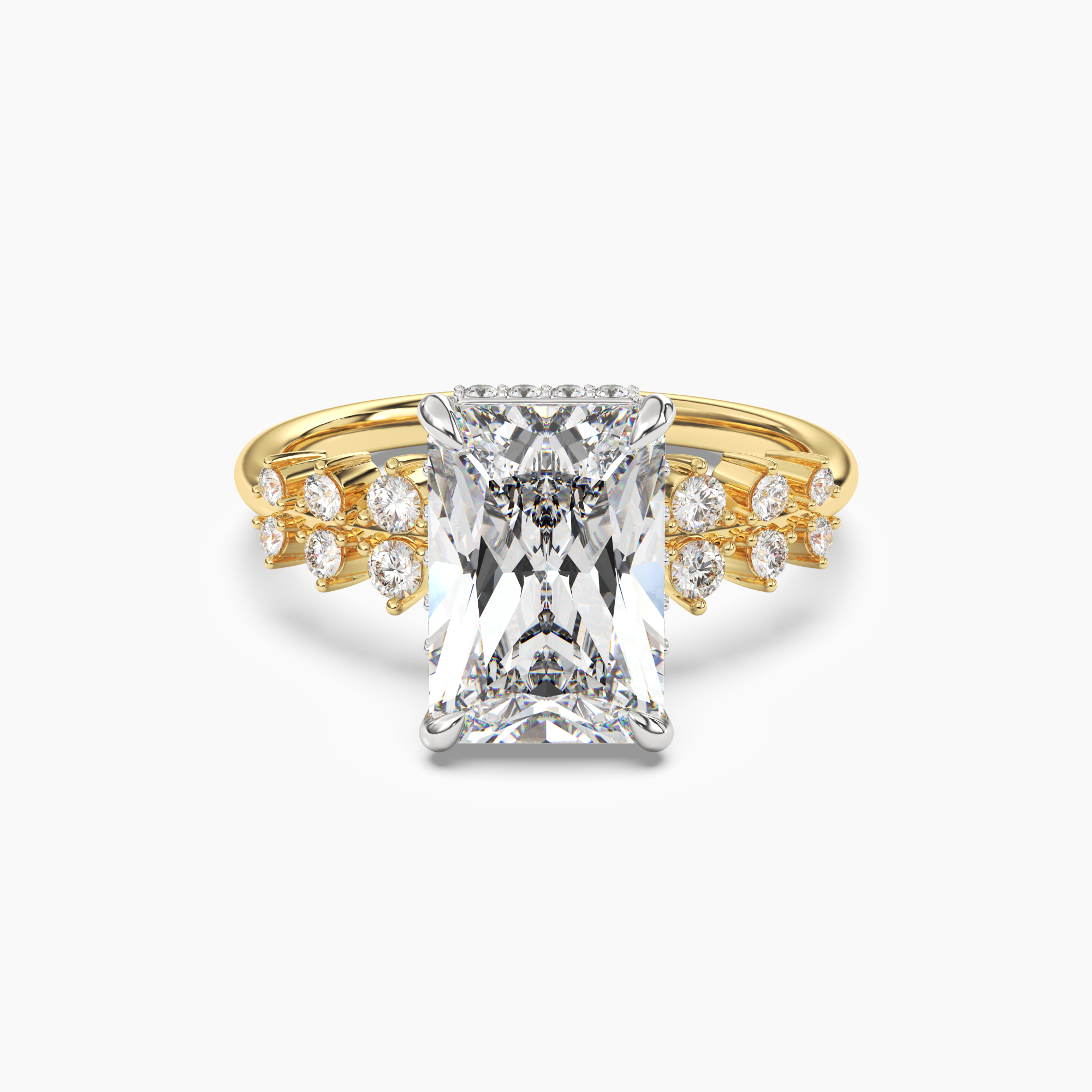 Sylvia 3.5 Carat Radiant Cut Solitaire Lab Grown Diamond Ring in Platinum - View 4