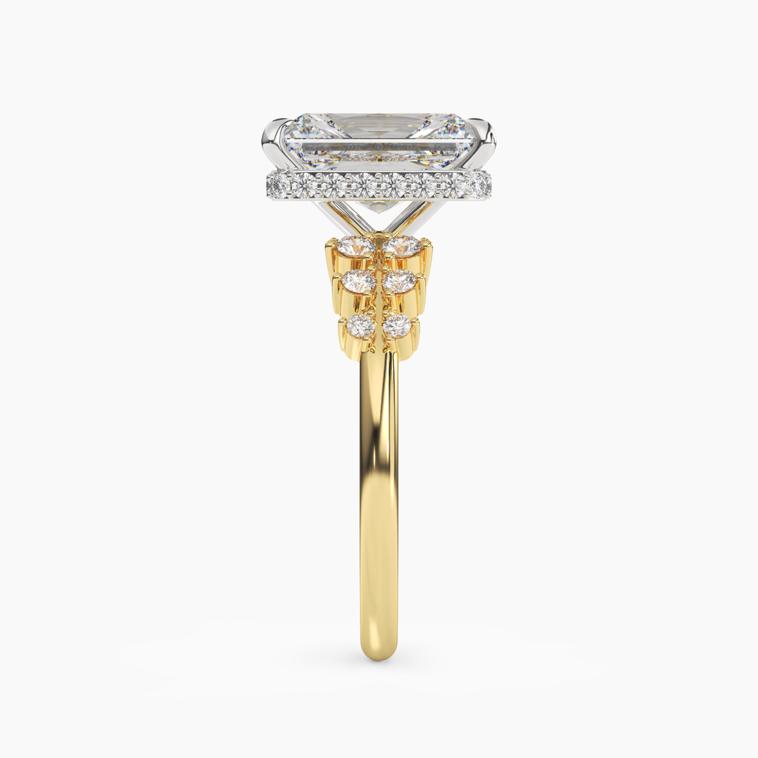 Sylvia 4.5 Carat Radiant Cut Solitaire Lab Grown Diamond Ring in Platinum - View 6