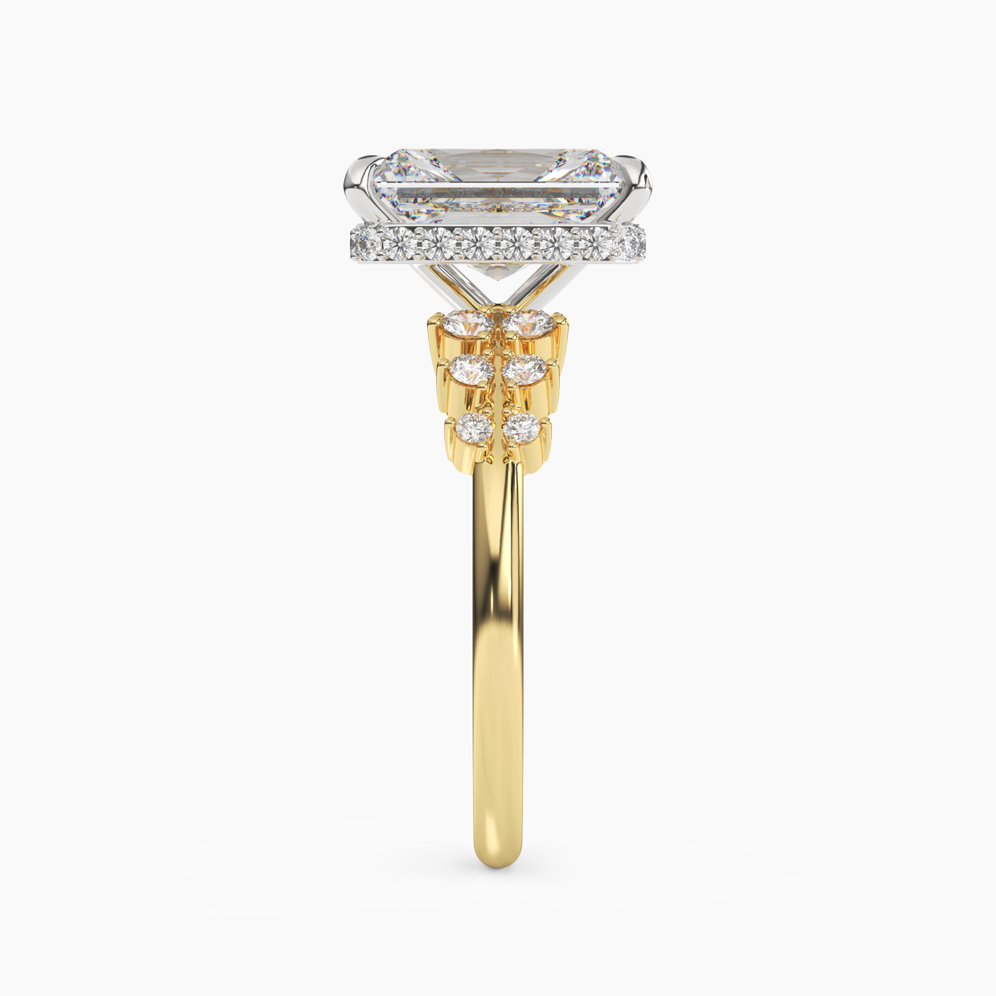 Sylvia 1 Carat Radiant Cut Solitaire Lab Grown Diamond Ring in Platinum - View 6