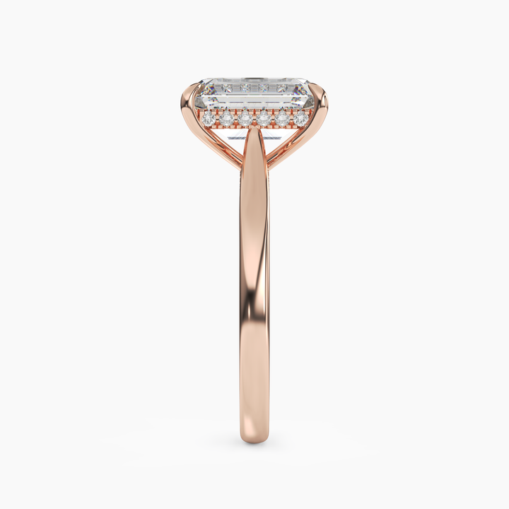 Genevieve 1.5 Carat Emerald Cut Solitaire Lab Grown Diamond Ring in 14K Yellow Gold - View 9