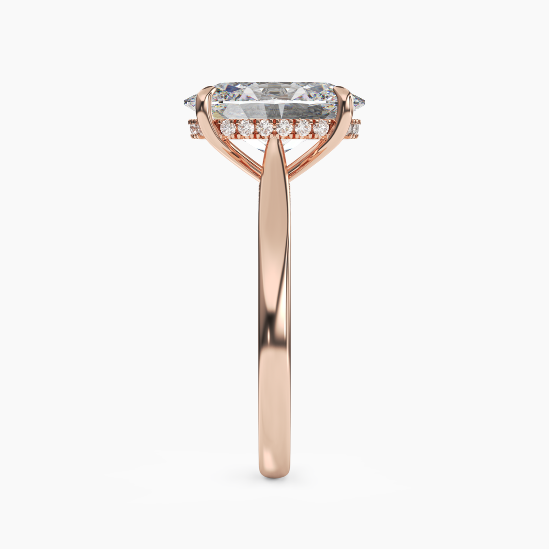 Genevieve 2 Carat Oval Cut Solitaire Lab Grown Diamond Ring in Platinum - View 9