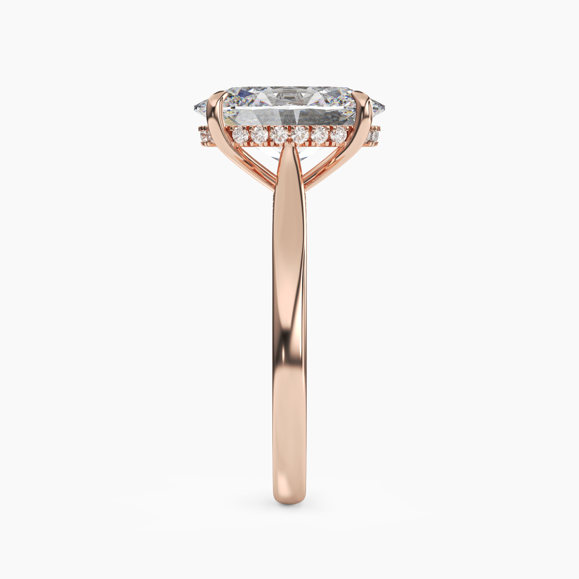 Genevieve 2.5 Carat Oval Cut Solitaire Lab Grown Diamond Ring in Platinum - View 9