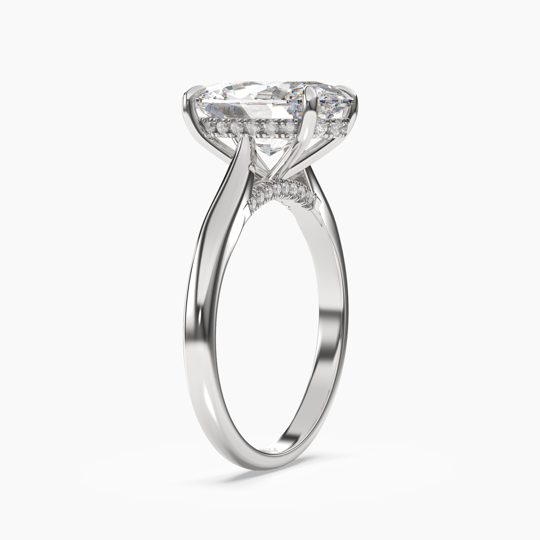 Genevieve 1 Carat Oval Cut Solitaire Lab Grown Diamond Ring in 14K Rose Gold - View 5