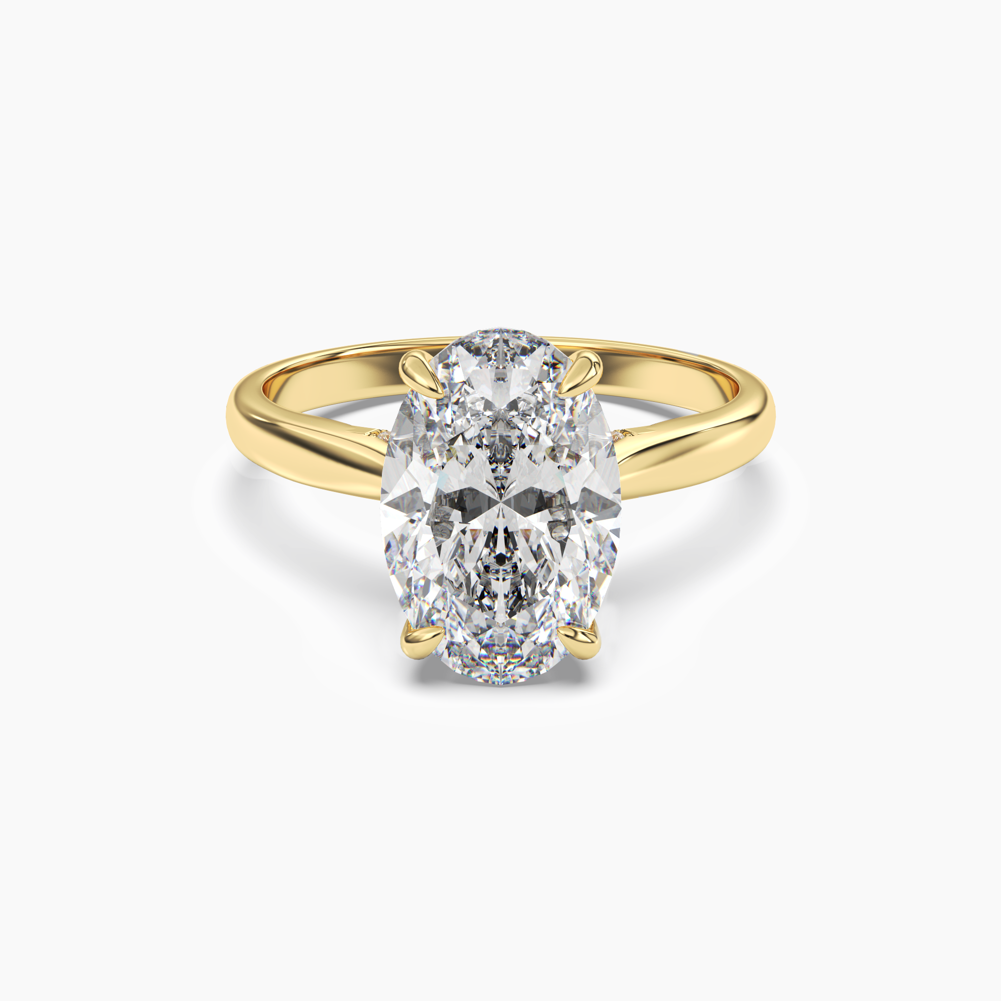 Genevieve 1 Carat Oval Cut Solitaire Lab Grown Diamond Ring in 14K Rose Gold - View 7