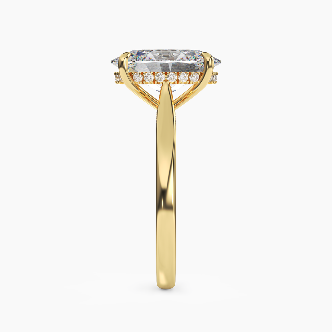 Genevieve 1.5 Carat Oval Cut Solitaire Lab Grown Diamond Ring in Platinum - View 6