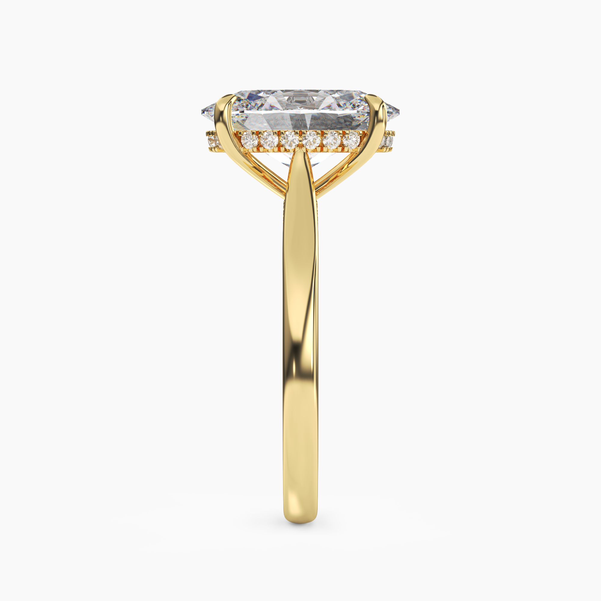 Genevieve 2 Carat Oval Cut Solitaire Lab Grown Diamond Ring in 14K Rose Gold - View 9