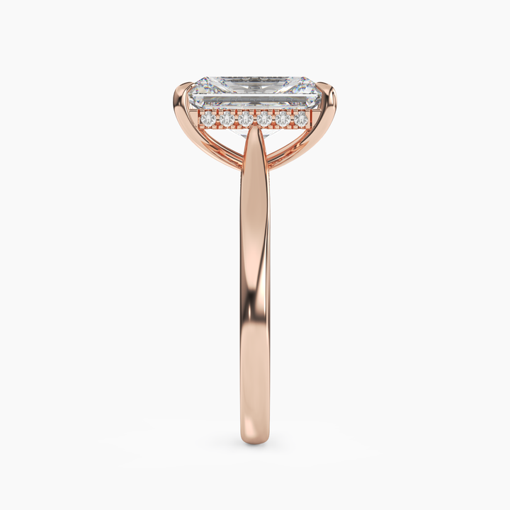 Genevieve 4.5 Carat Radiant Cut Solitaire Lab Grown Diamond Ring in 14K Yellow Gold - View 9