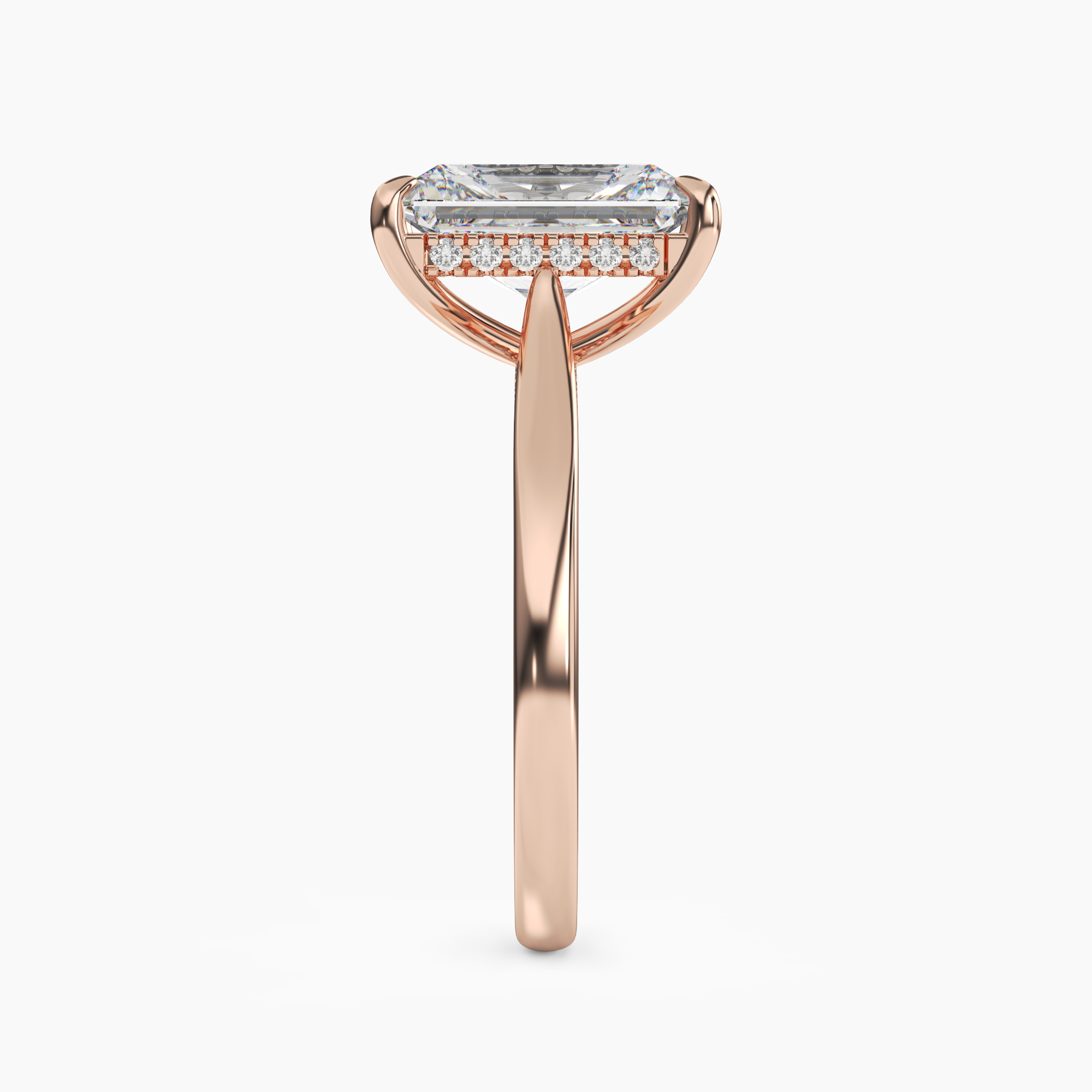 Genevieve 1.5 Carat Radiant Cut Solitaire Lab Grown Diamond Ring in Platinum - View 9