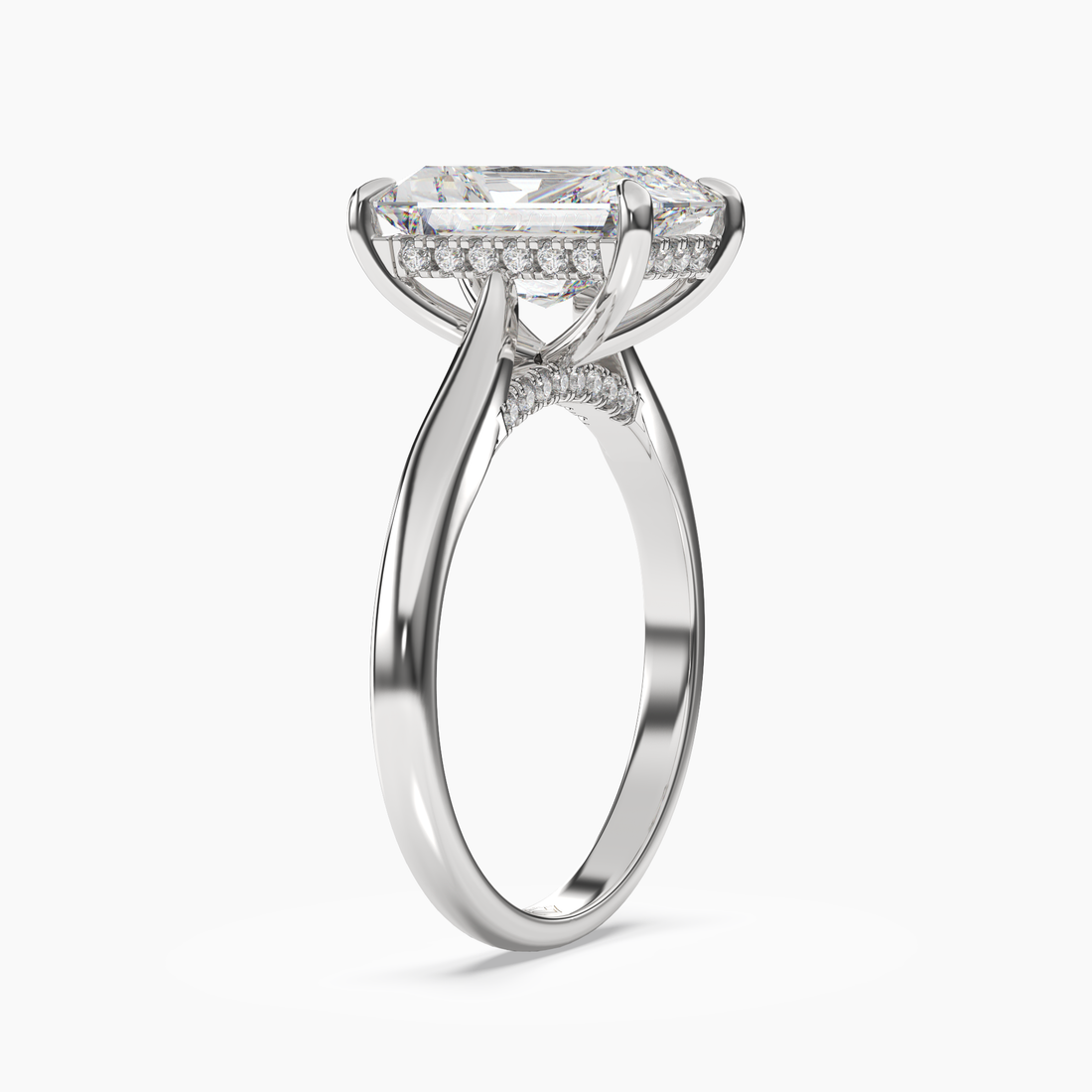 Genevieve 1.5 Carat Radiant Cut Solitaire Lab Grown Diamond Ring in Platinum - View 2