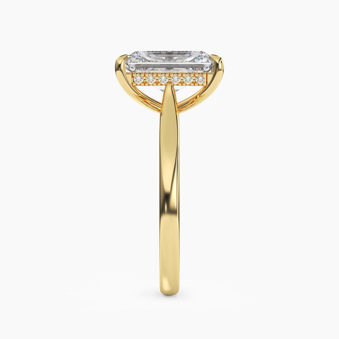 Genevieve 4.5 Carat Radiant Cut Solitaire Lab Grown Diamond Ring in Silver - View 6