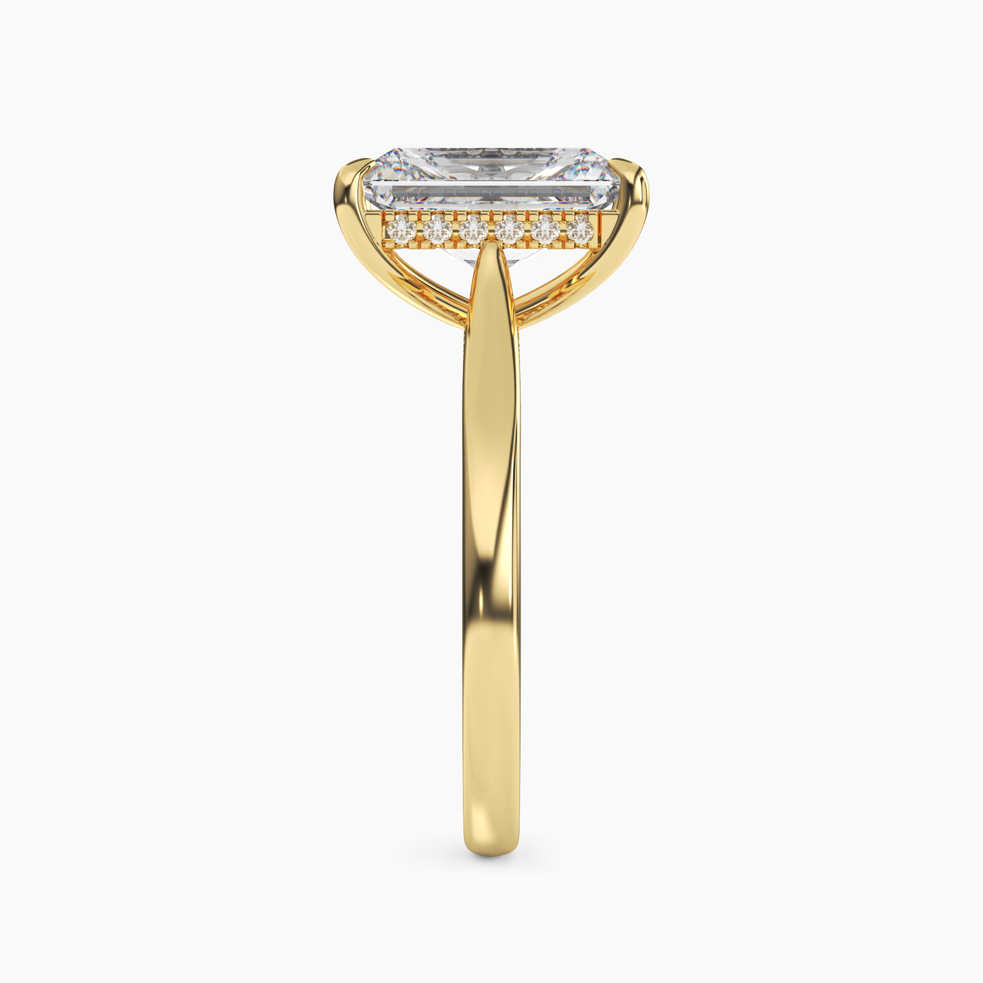Genevieve 5 Carat Radiant Cut Solitaire Lab Grown Diamond Ring in Silver - View 6