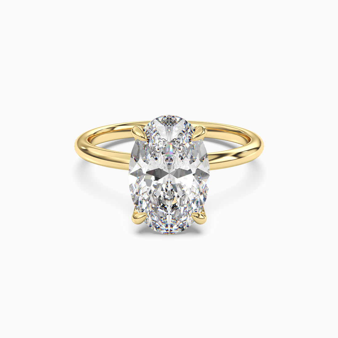 Brielle Oval Solitaire 1.5 Carat Lab Grown Diamond Engagement Ring in 18K Rose Gold