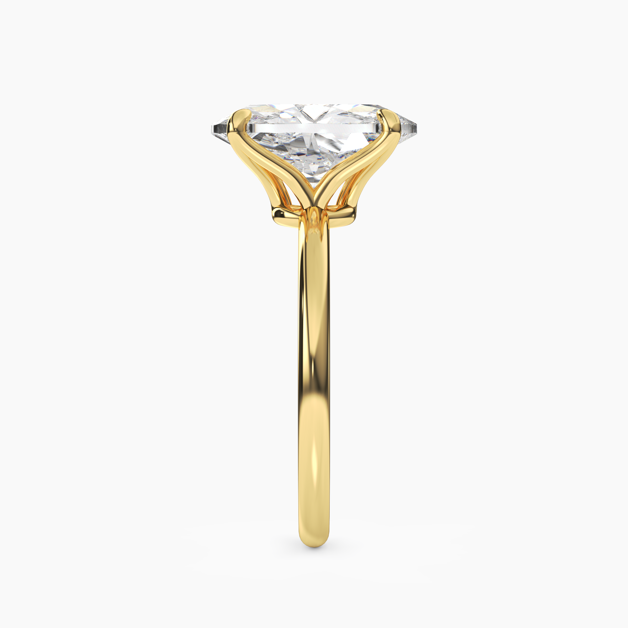 Brielle Oval Solitaire 1.5 Carat Lab Grown Diamond Engagement Ring in 18K Rose Gold