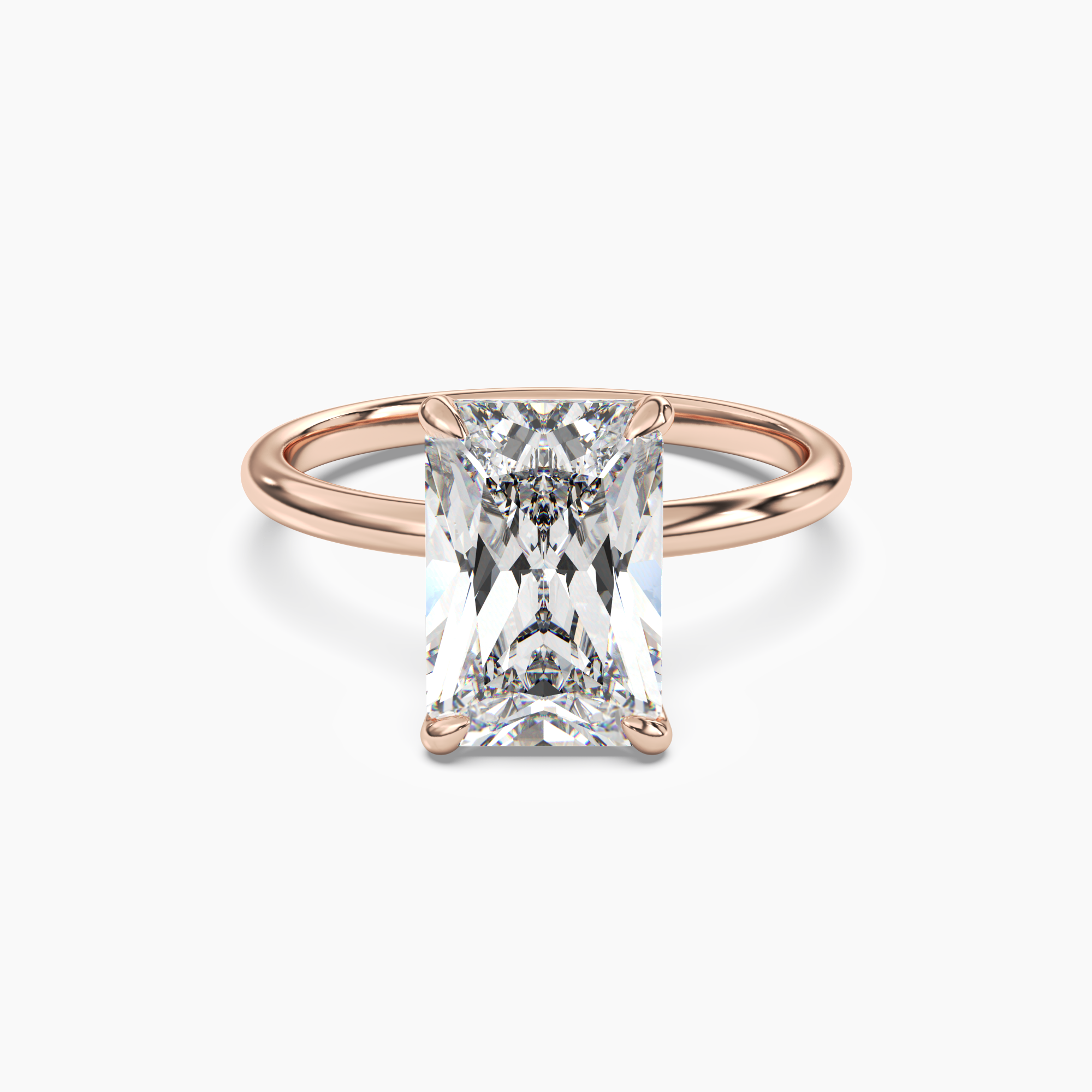 Isla 3.5 Carat Radiant Cut Solitaire Lab Grown Diamond Ring in 14K White Gold - View 7