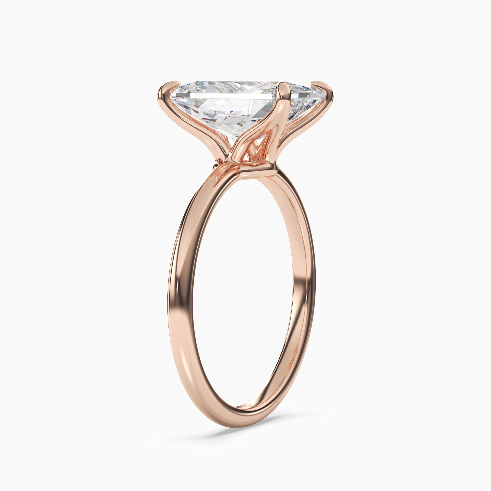 Isla 2 Carat Radiant Cut Solitaire Lab Grown Diamond Ring in 18K White Gold - View 8
