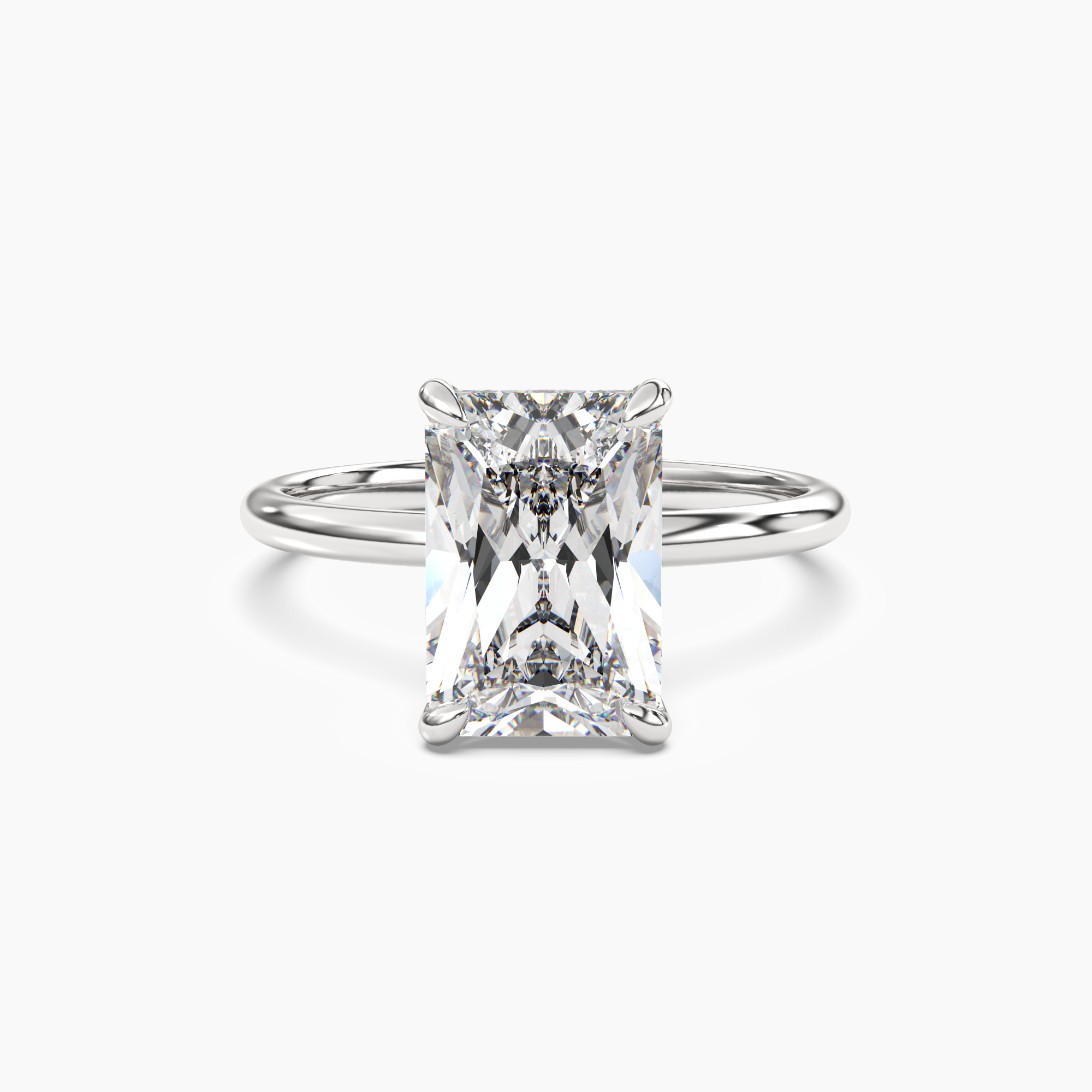 Isla 1.5 Carat Radiant Cut Solitaire Lab Grown Diamond Ring in 10K Yellow Gold - View 4