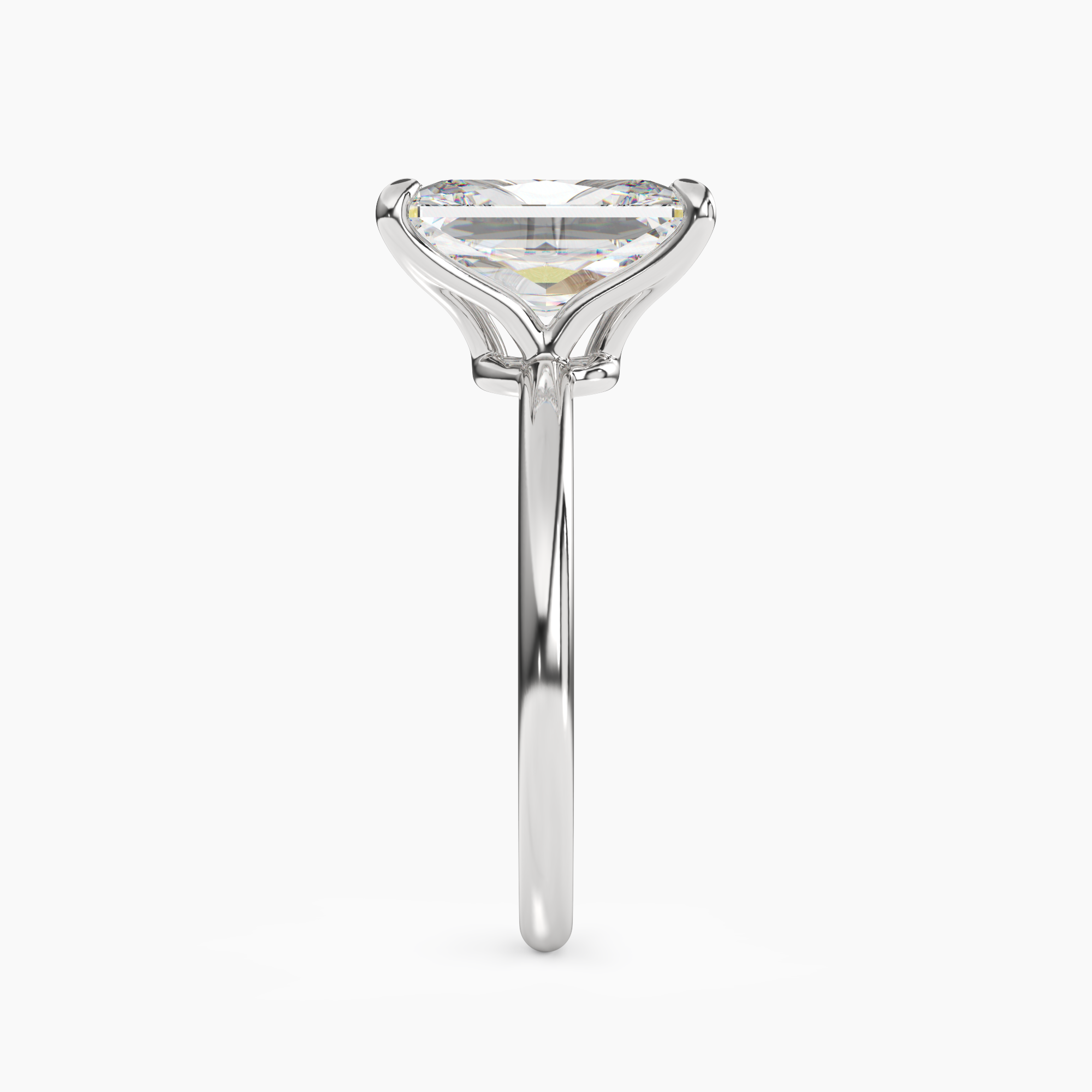 Isla 1.5 Carat Radiant Cut Solitaire Lab Grown Diamond Ring in 14K Yellow Gold - View 6