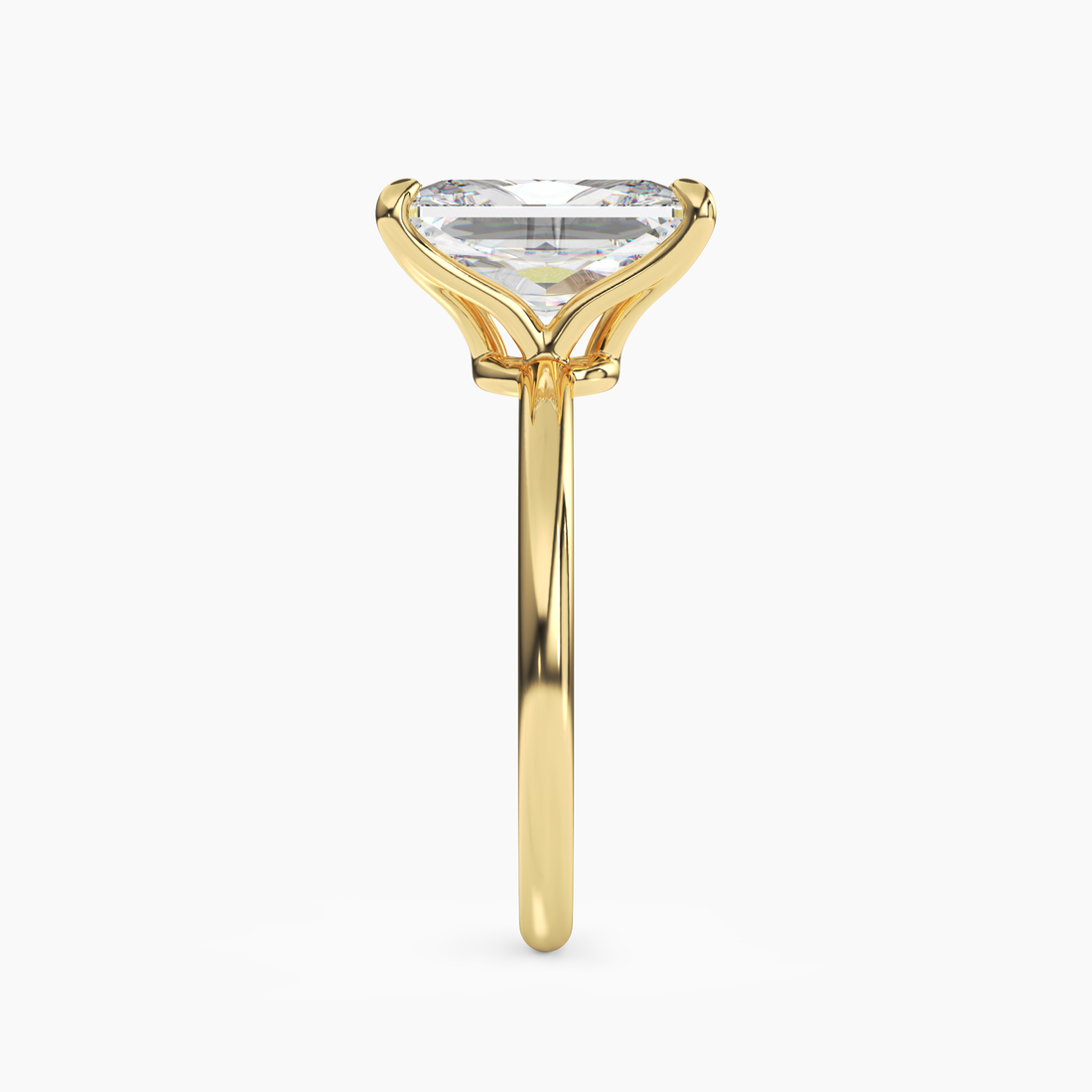 Isla 4.5 Carat Radiant Cut Solitaire Lab Grown Diamond Ring in Platinum - View 6