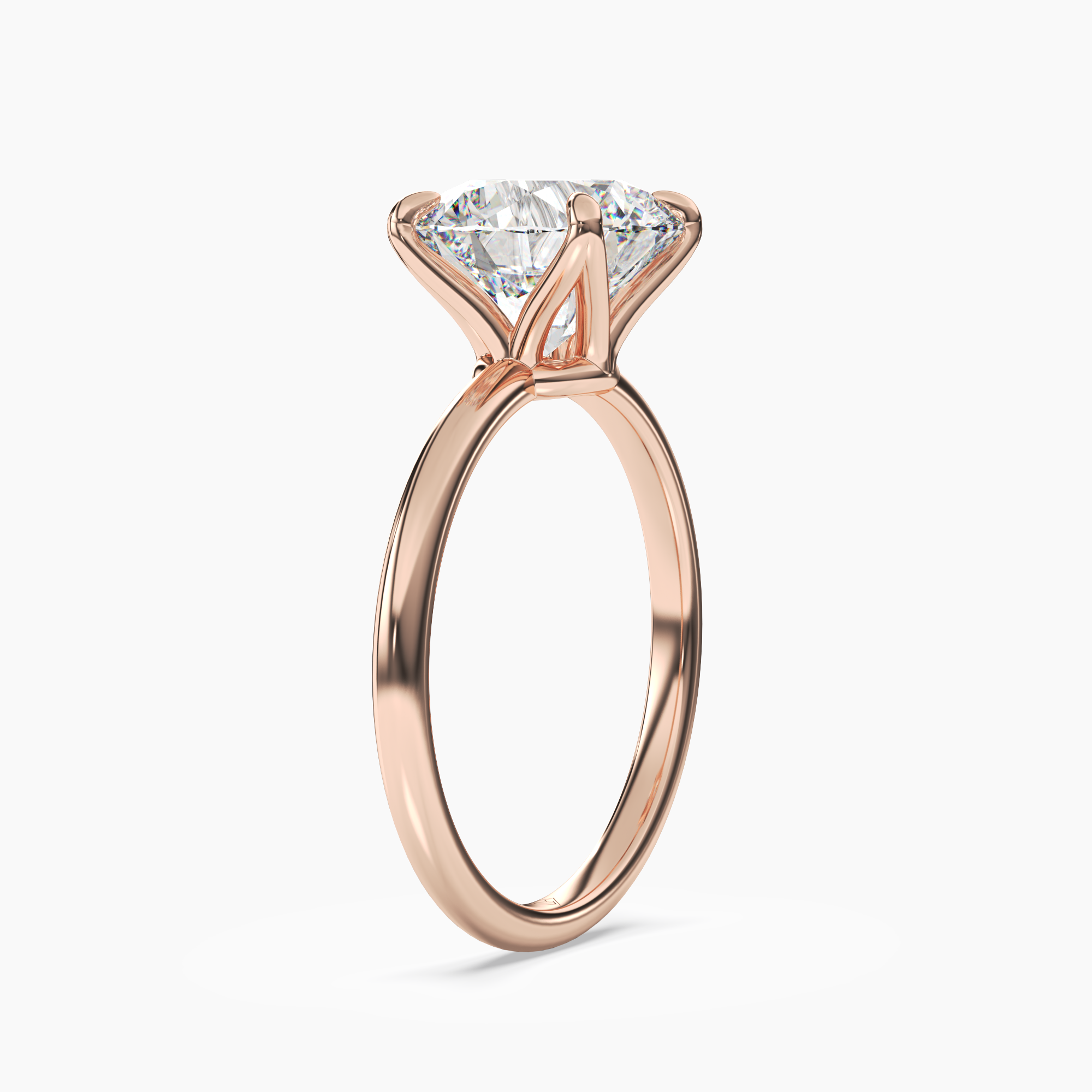 Isla 1 Carat Round Cut Solitaire Lab Grown Diamond Ring in Platinum - View 8