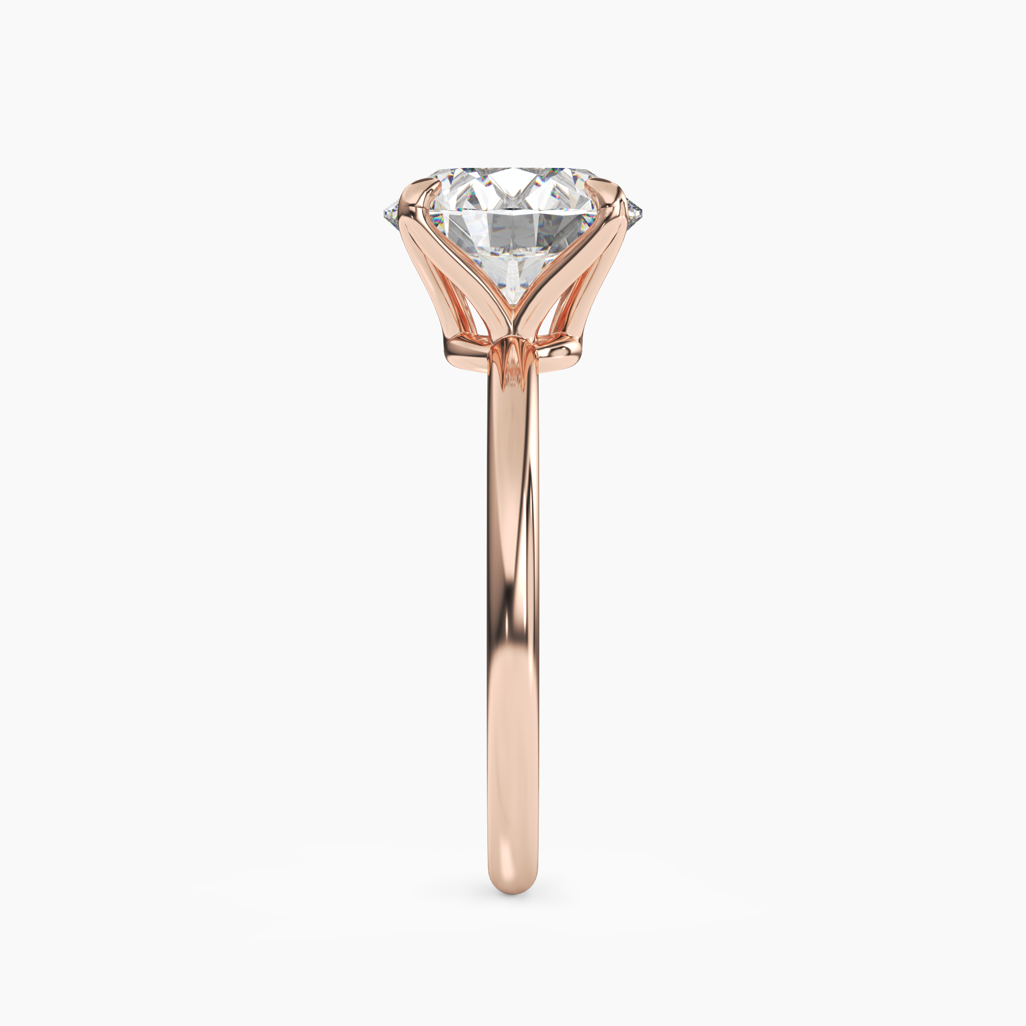 Isla 2.5 Carat Round Cut Solitaire Lab Grown Diamond Ring in 14K Yellow Gold - View 9