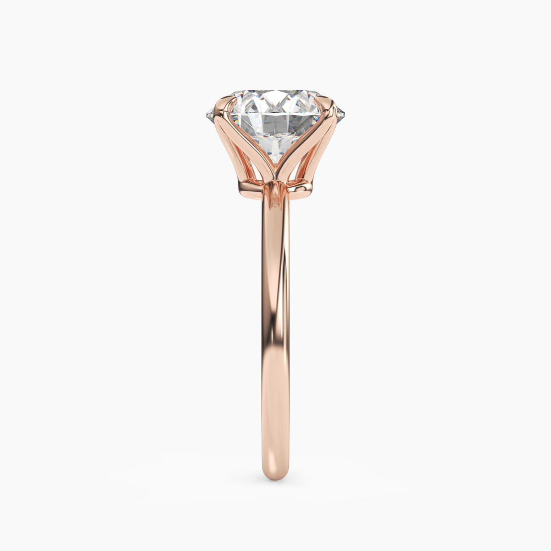 Isla 3 Carat Round Cut Solitaire Lab Grown Diamond Ring in Platinum - View 9