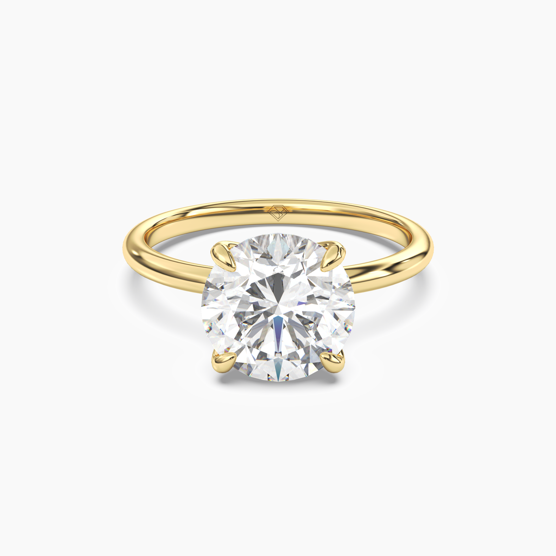 Isla 1 Carat Round Cut Solitaire Lab Grown Diamond Ring in 10K Yellow Gold