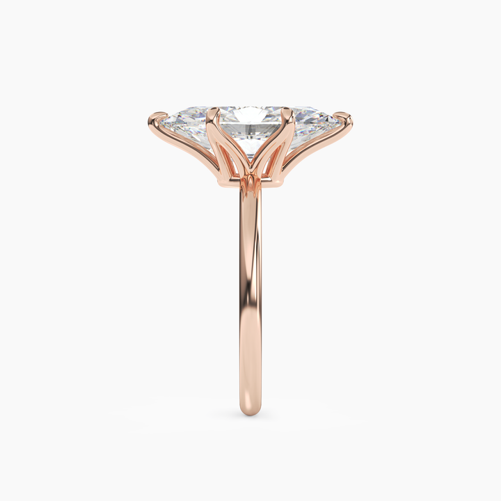 Evelyn 5 Carat Marquise Cut Solitaire Lab Grown Diamond Ring in 14K Yellow Gold - View 9