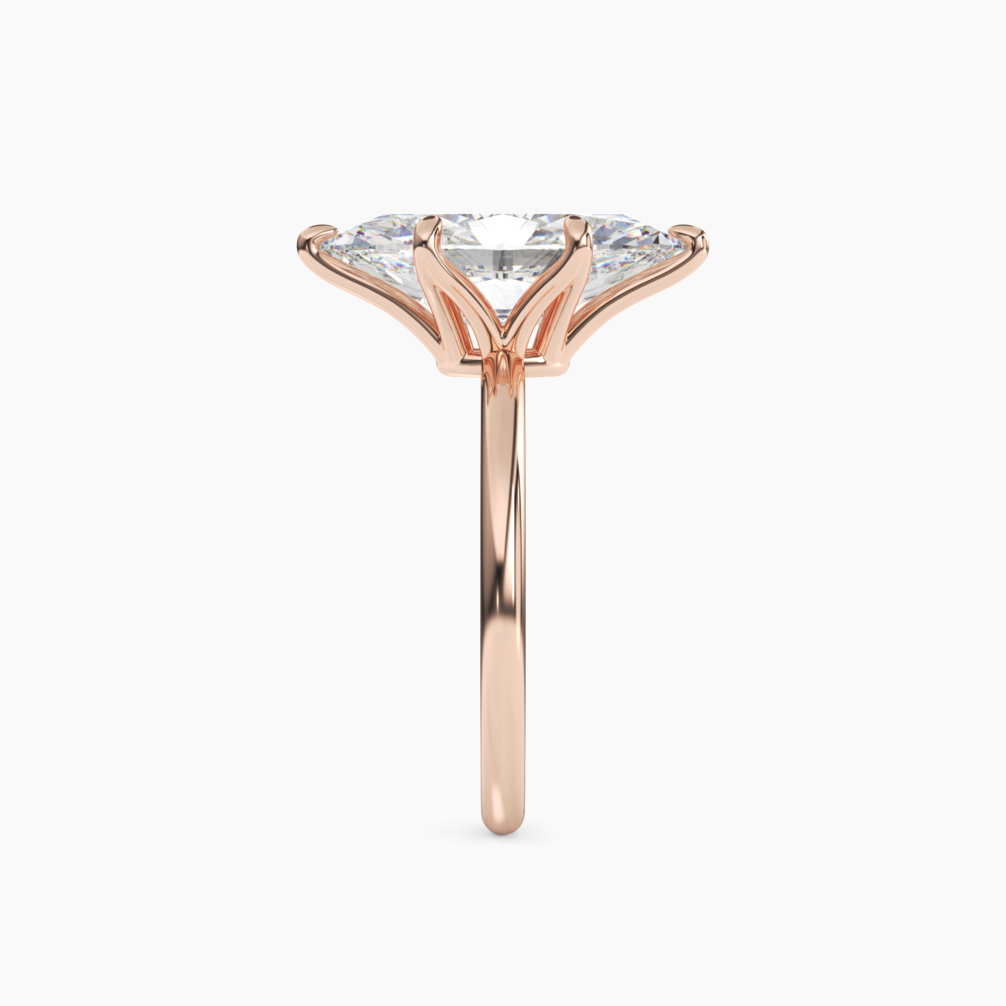 Evelyn 4.5 Carat Marquise Cut Solitaire Lab Grown Diamond Ring in Silver - View 9