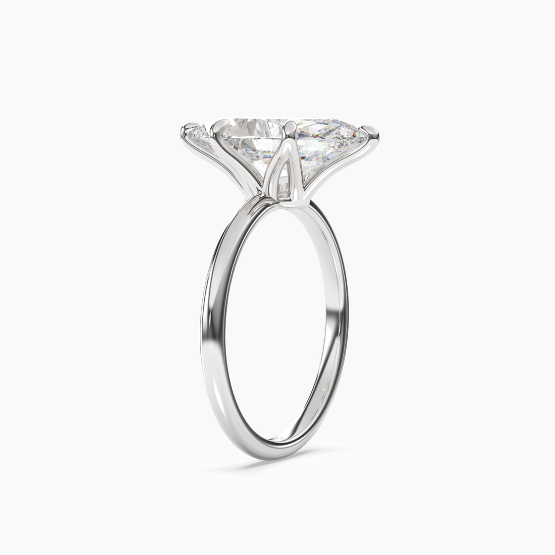 Evelyn 5 Carat Marquise Cut Solitaire Lab Grown Diamond Ring in Platinum - View 2