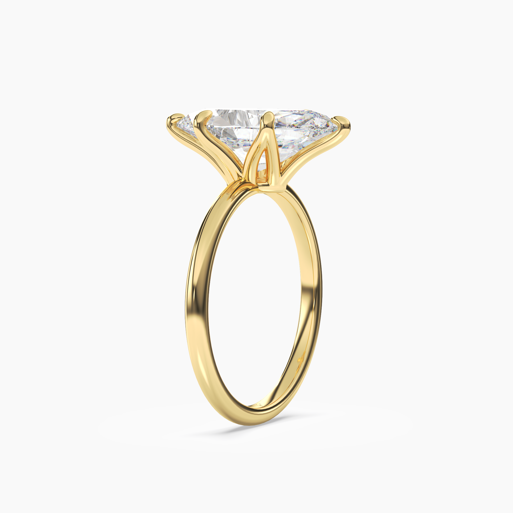 Evelyn 1 Carat Marquise Cut Solitaire Lab Grown Diamond Ring in Platinum - View 5