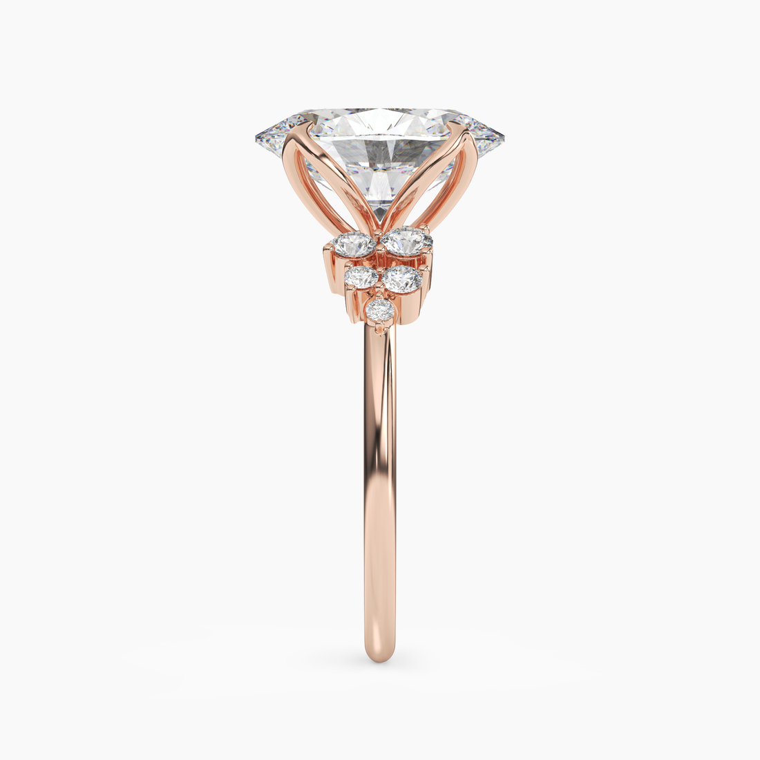 Fiona 2.5 Carat Oval Cut Pave Lab Grown Diamond Ring in 18K White Gold - View 9