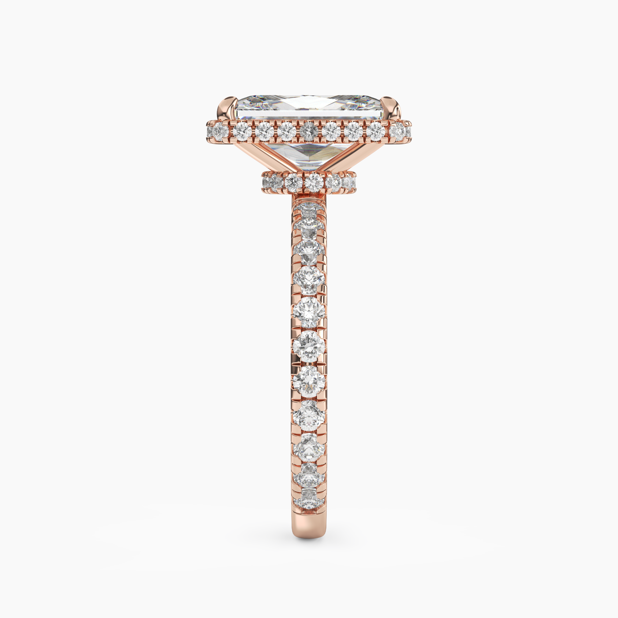 Camilla 2.5 Carat Radiant Cut Solitaire Lab Grown Diamond Ring in 10K Yellow Gold - View 9