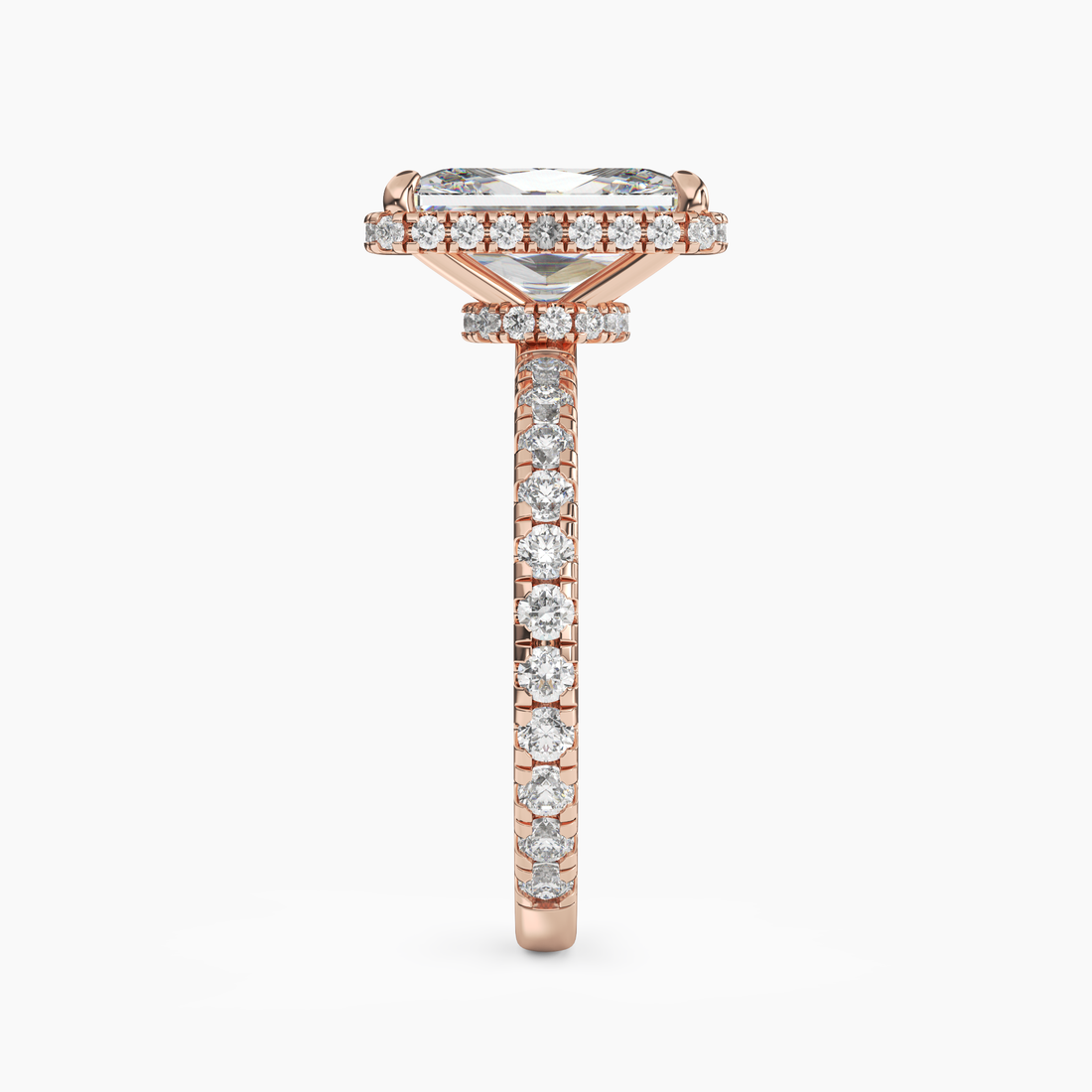 Camilla 1.5 Carat Radiant Cut Solitaire Lab Grown Diamond Ring in Platinum - View 9