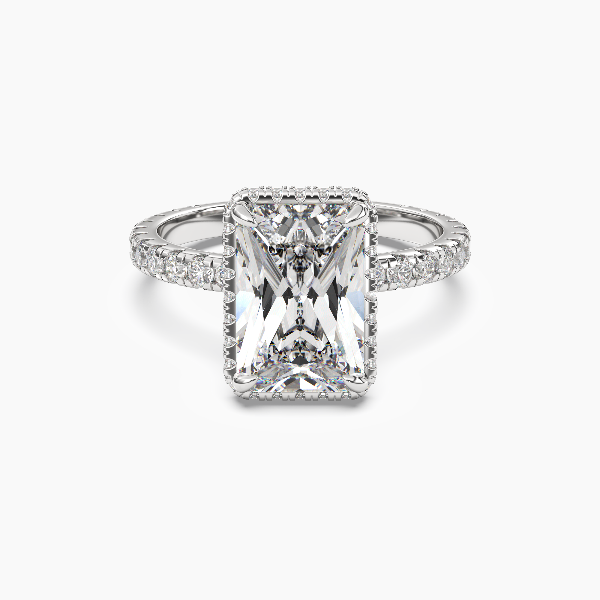 Camilla 2.5 Carat Radiant Cut Solitaire Lab Grown Diamond Ring in 10K White Gold