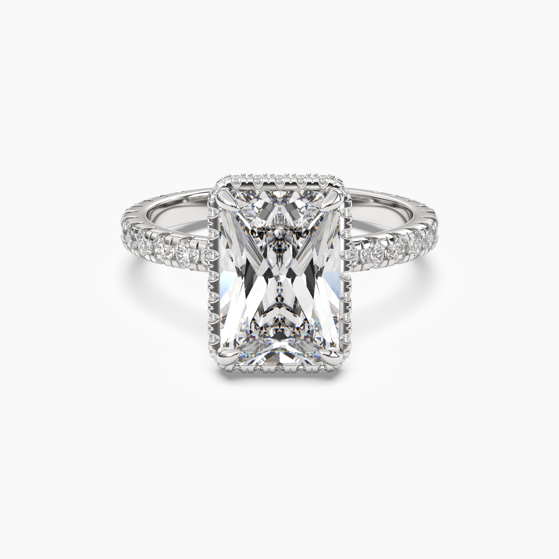 Camilla 1.5 Carat Radiant Cut Solitaire Lab Grown Diamond Ring in 10K Rose Gold - View 4