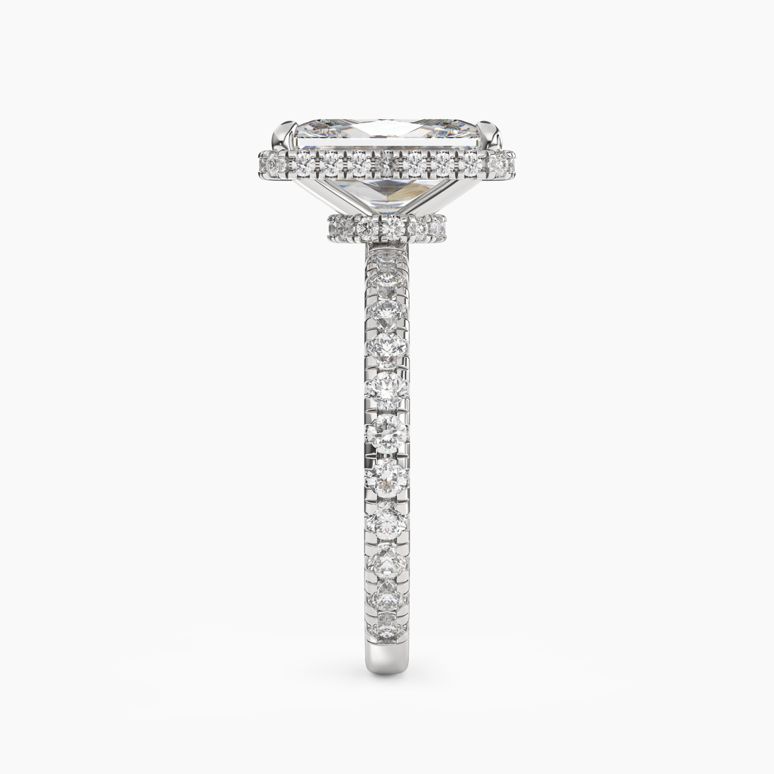 Camilla 2 Carat Radiant Cut Solitaire Lab Grown Diamond Ring in 18K Rose Gold - View 6