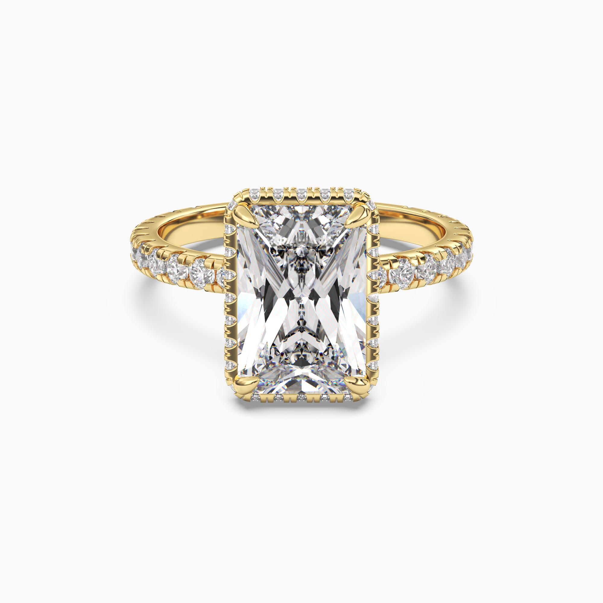 Camilla 1.5 Carat Radiant Cut Solitaire Lab Grown Diamond Ring in 18K White Gold - View 4