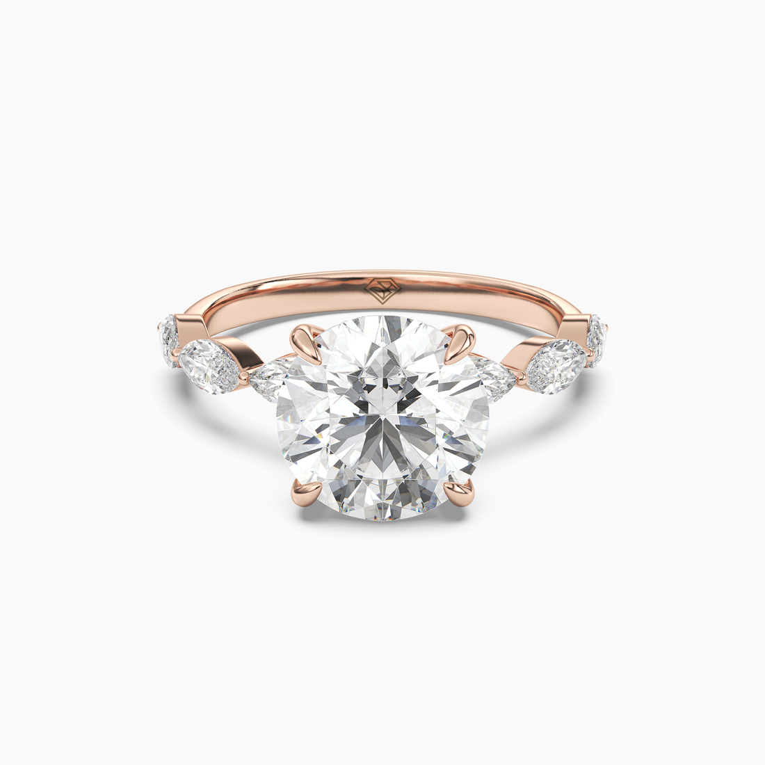 Rosemist Round Hidden Halo 1.5 Carat Lab Grown Diamond Engagement Ring in 14K Rose Gold