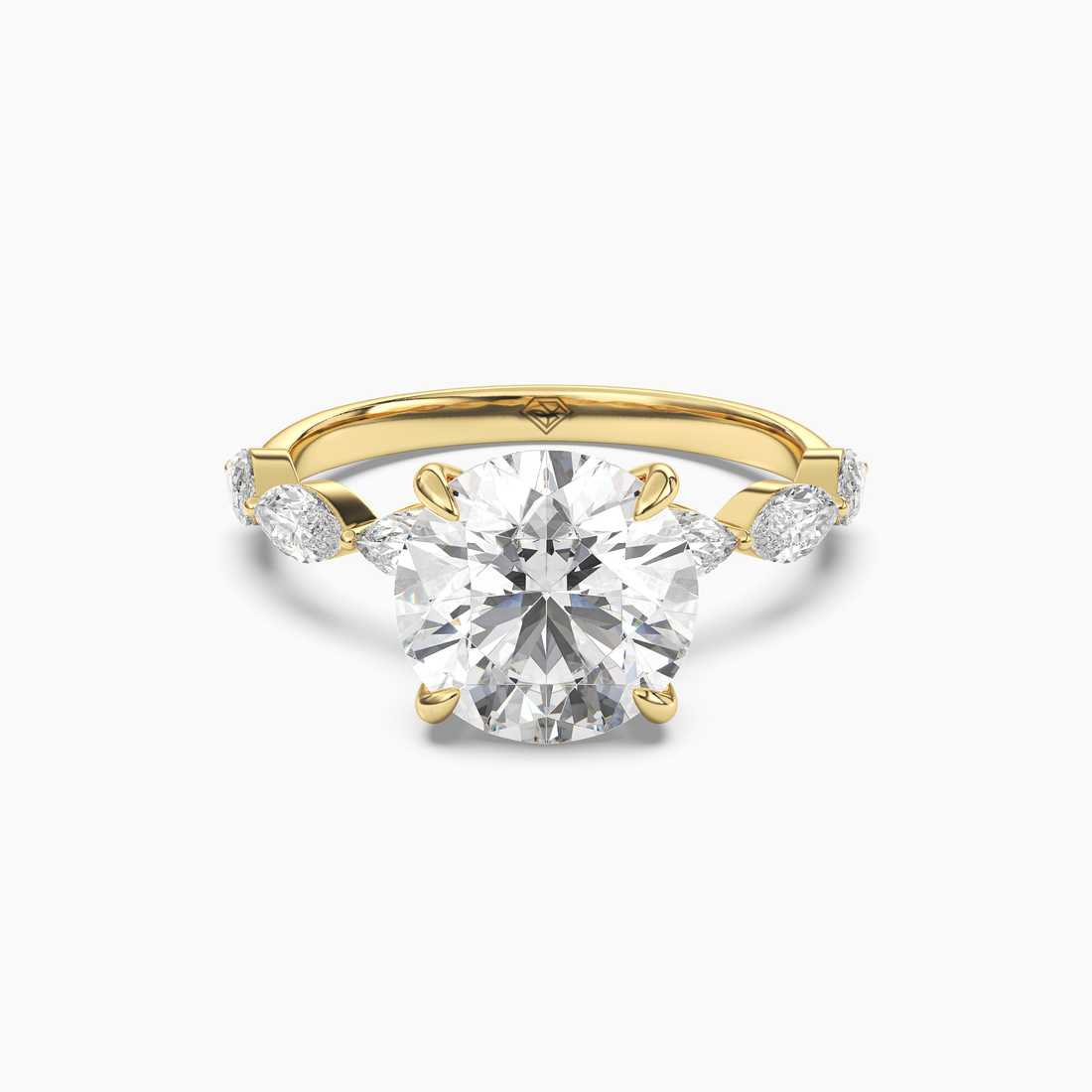 Gwyneth 2 Carat Round Cut Hidden Halo Lab Grown Diamond Ring in Silver - View 4